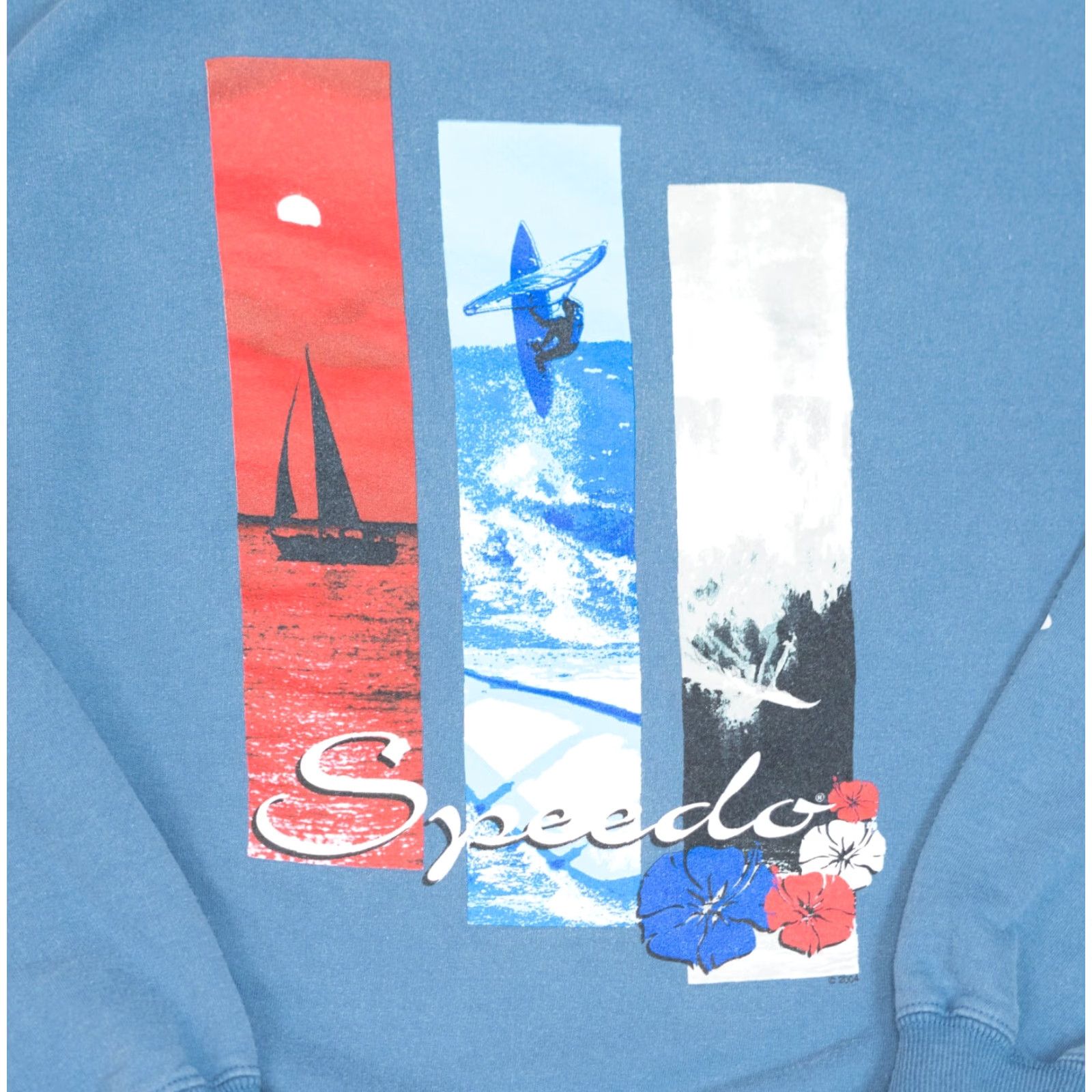 Speedo VINTAGE Speedo Crewneck Sweater Men XL Blue 90s Y2K USA Surfer Logo Plants Animals Ocean Graphic Print All Seasons Heavyweight Pullover Casual Travel Size US XL / EU 56 / 4 - 3 Thumbnail