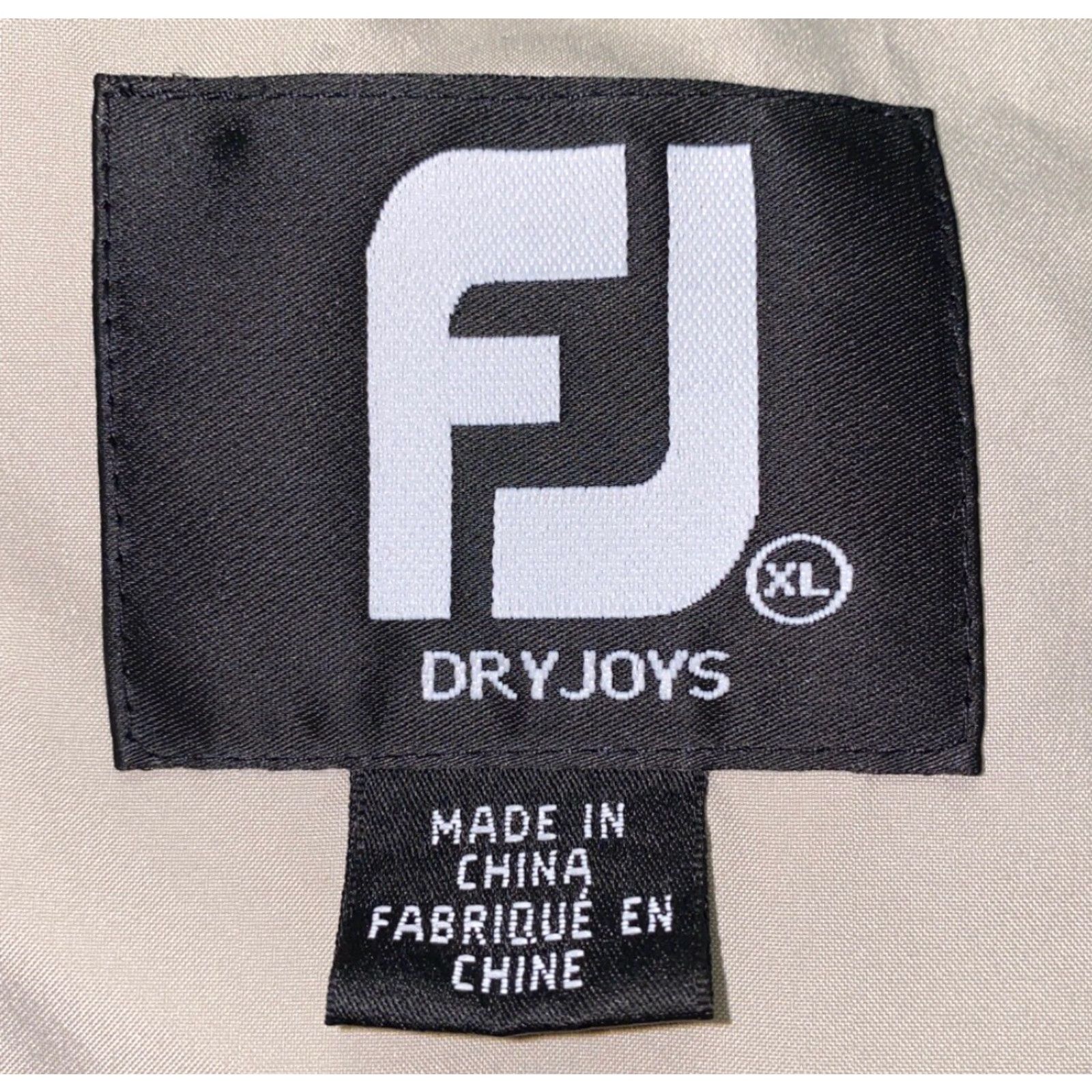 Footjoy FootJoy Jacket Full Zip Mens Beige XL Polyester Regular Size Dryjoys Size US XL / EU 56 / 4 - 6 Thumbnail