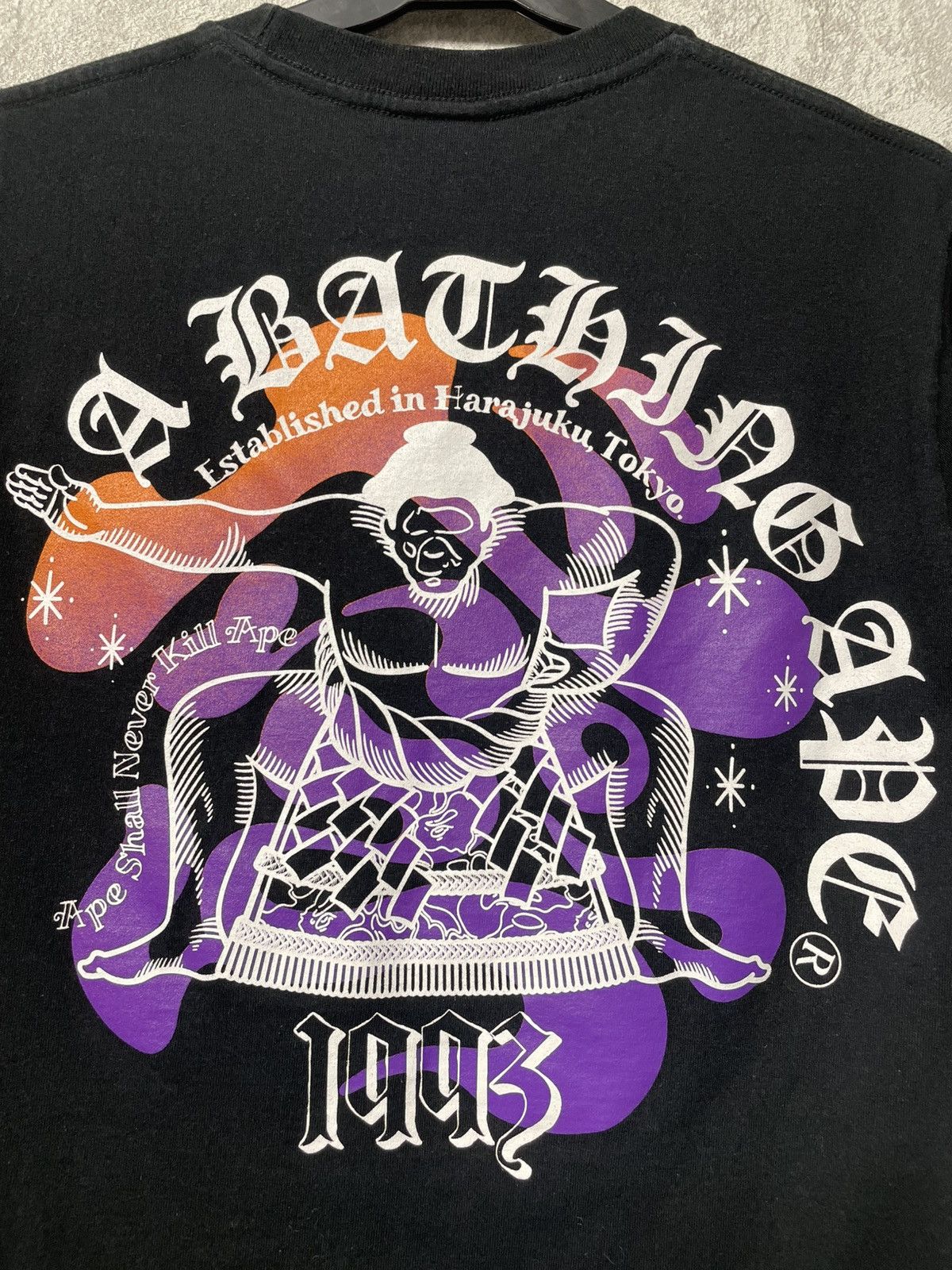 Bape Bape Japan Culture Sumo Black T-Shirt Size US S / EU 44-46 / 1 - 18 Thumbnail