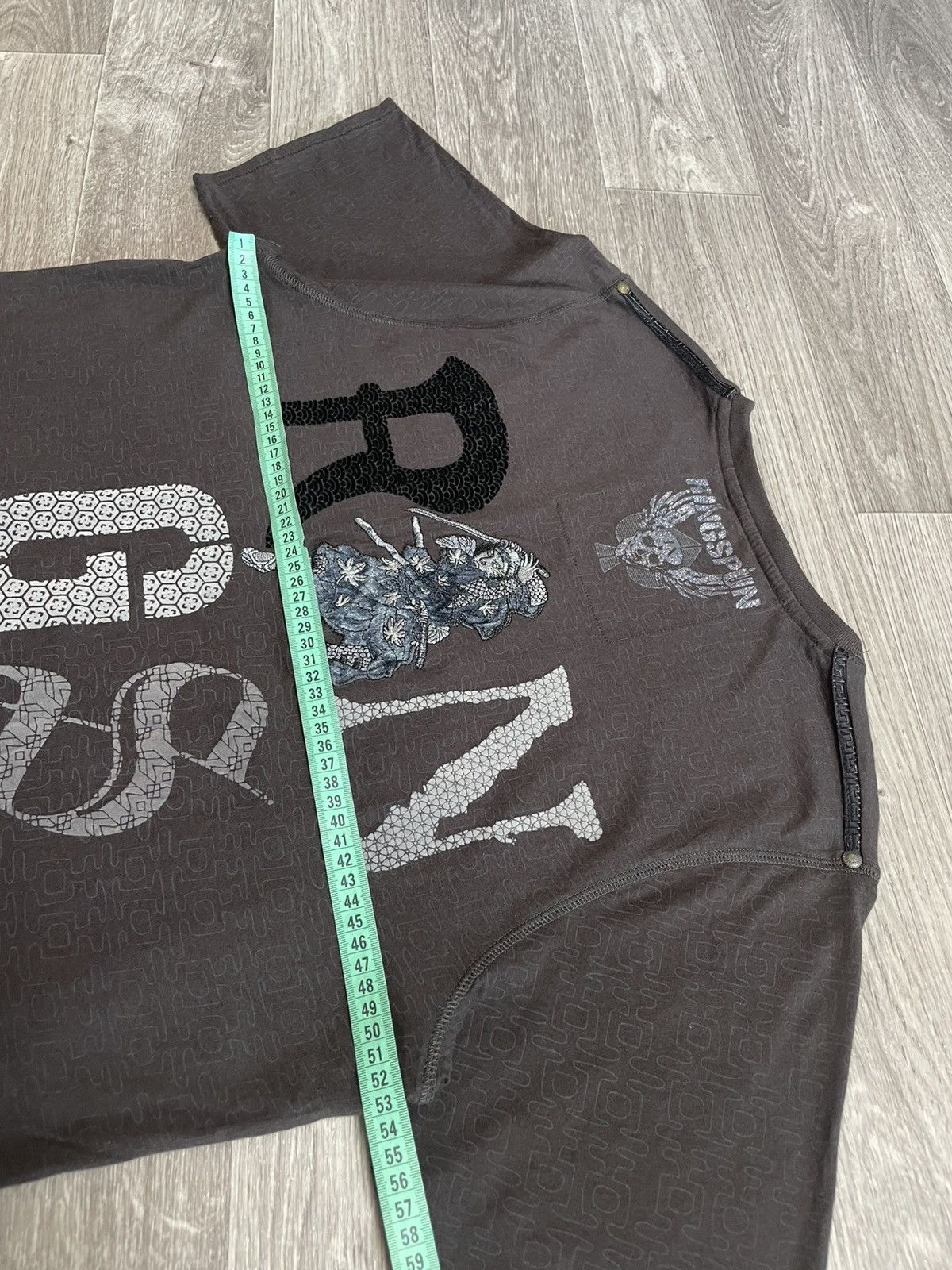 Ringspun Vintage Ringspun Art Of War Embroidered Samurai Japan Tee Size US XL / EU 56 / 4 - 20 Thumbnail