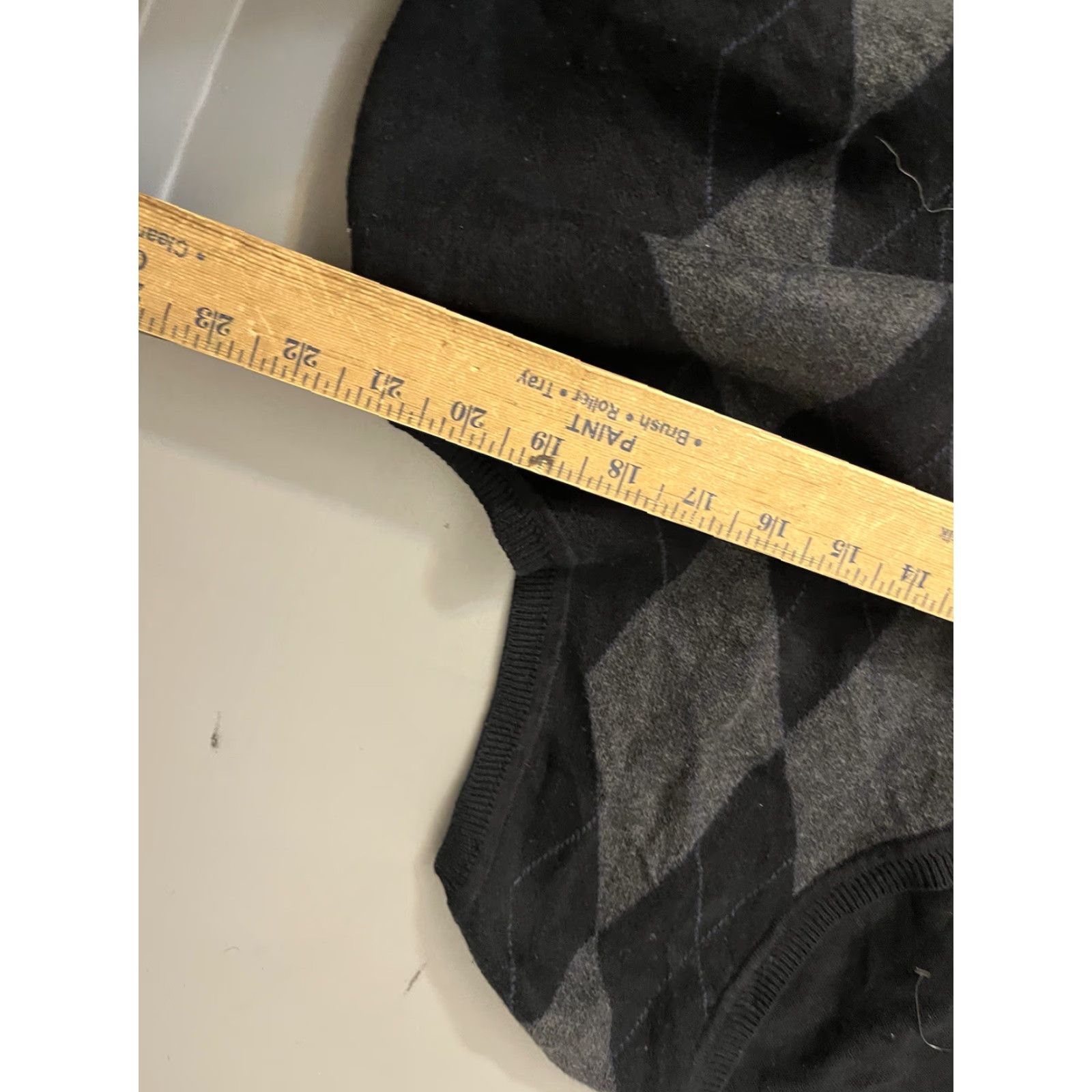 Apt. 9 APT. 9 Mens XXL Argyle Sweater Vest Black/Gray V Neck Cotton Vest Size US XXL / EU 58 / 5 - 5 Thumbnail