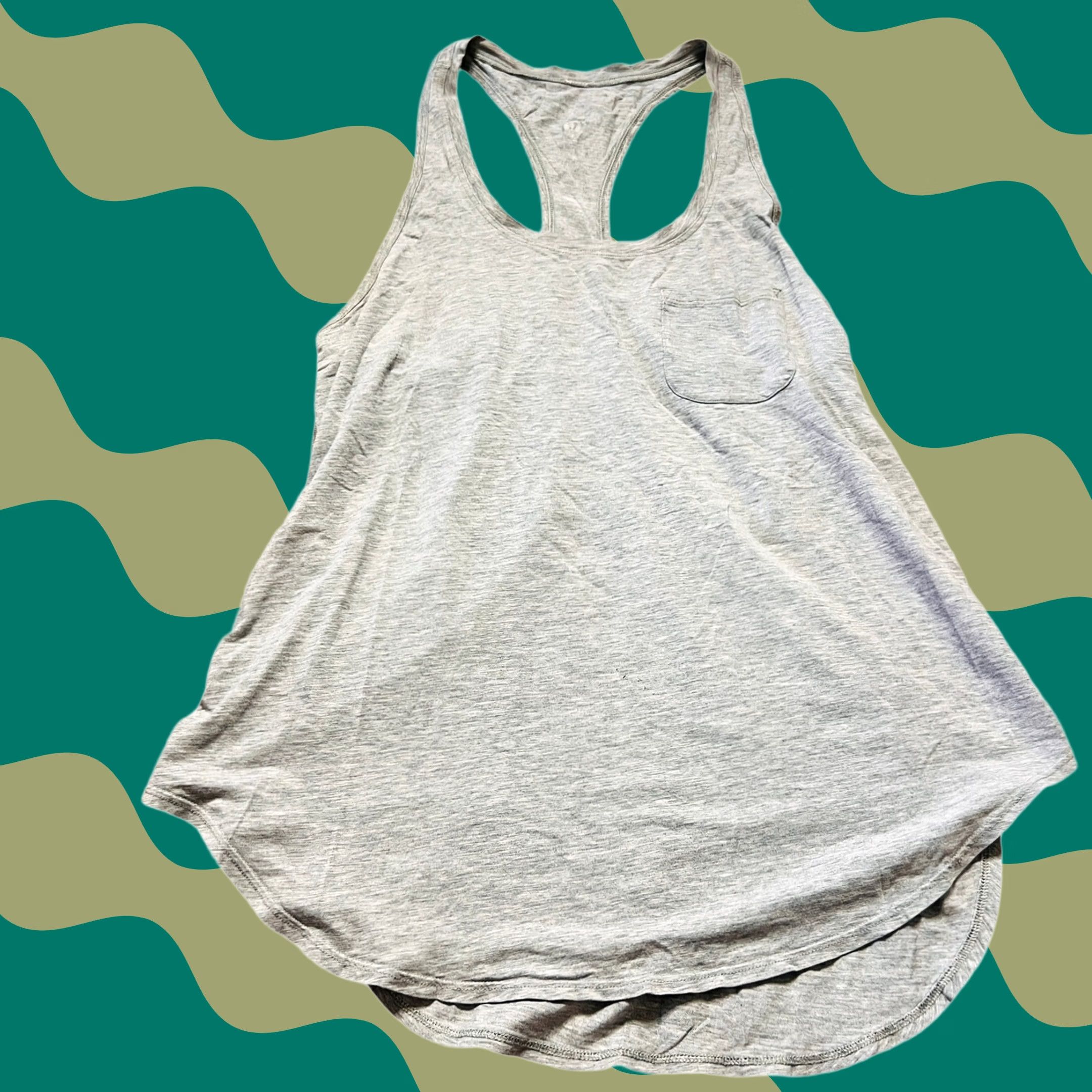 Lululemon VINTAGE Womens Lululemon Gray Workout Yoga Racer Back Tank Top S Small Womens 90s Retro Tank Top Size S / US 4 / IT 40 - 1 Thumbnail