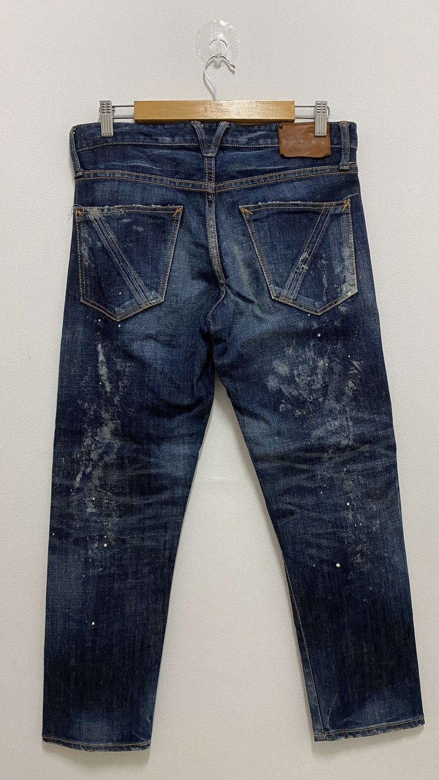 Vanquish Vanquish Distressed Denim Splatter Jeans Pants Size US 32 / EU 48 - 2 Thumbnail