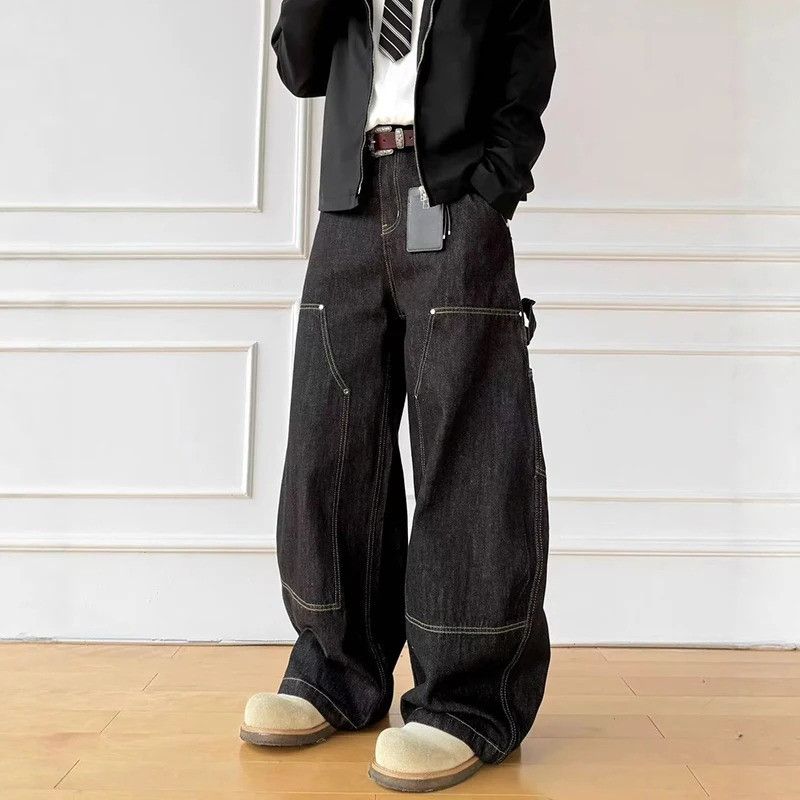 Jean Patchwork Casual Streetwear Jeans Size US 33 - 3 Thumbnail