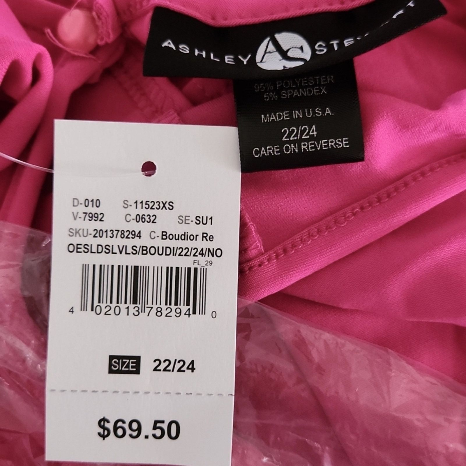 Other FUCSHIA PINK ☆ TWIST FRONT ☆ SLEEVELESS MIDI DRESS 4x ☆ NWT Size 4XL / US 24-26 - 7 Thumbnail