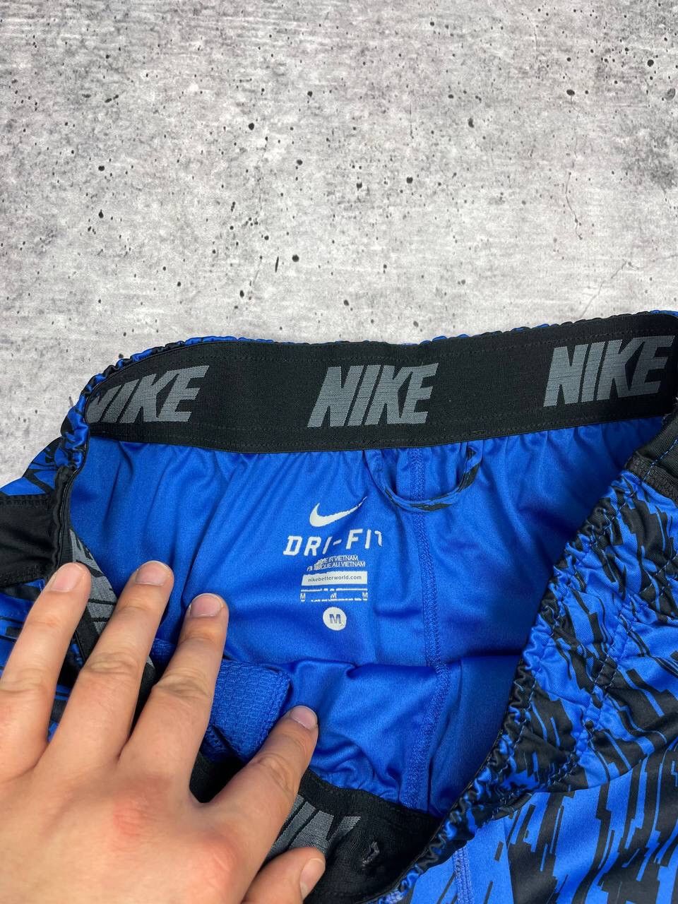 Nike Vintage Nike Y2K Style Drill Blue Wide Leg Casual Rap Shorts Size US 32 / EU 48 - 10 Thumbnail