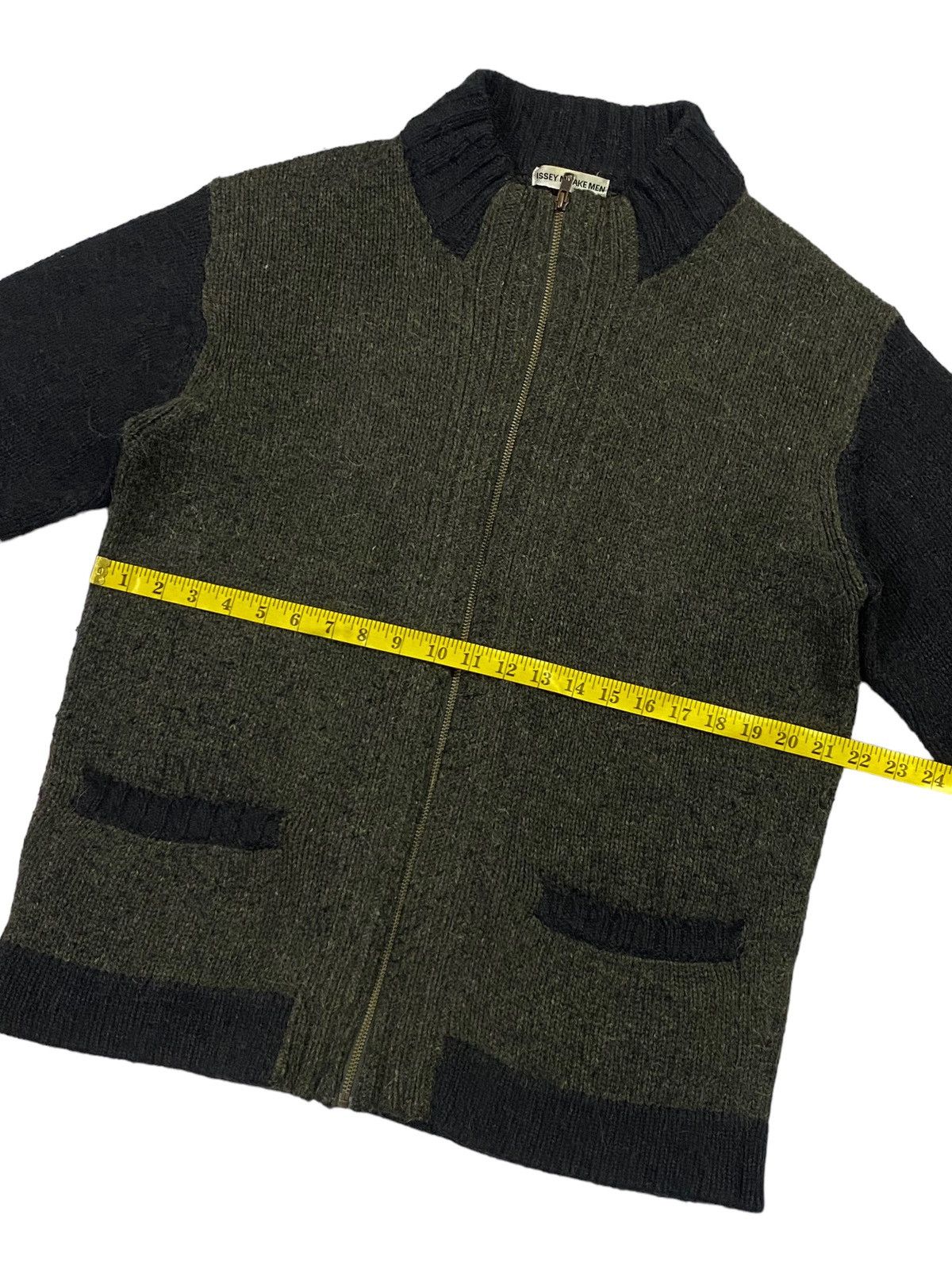 Issey Miyake Issey Miyake Tow Tones Knitted Full Zip Sweater Size US M / EU 48-50 / 2 - 8 Thumbnail