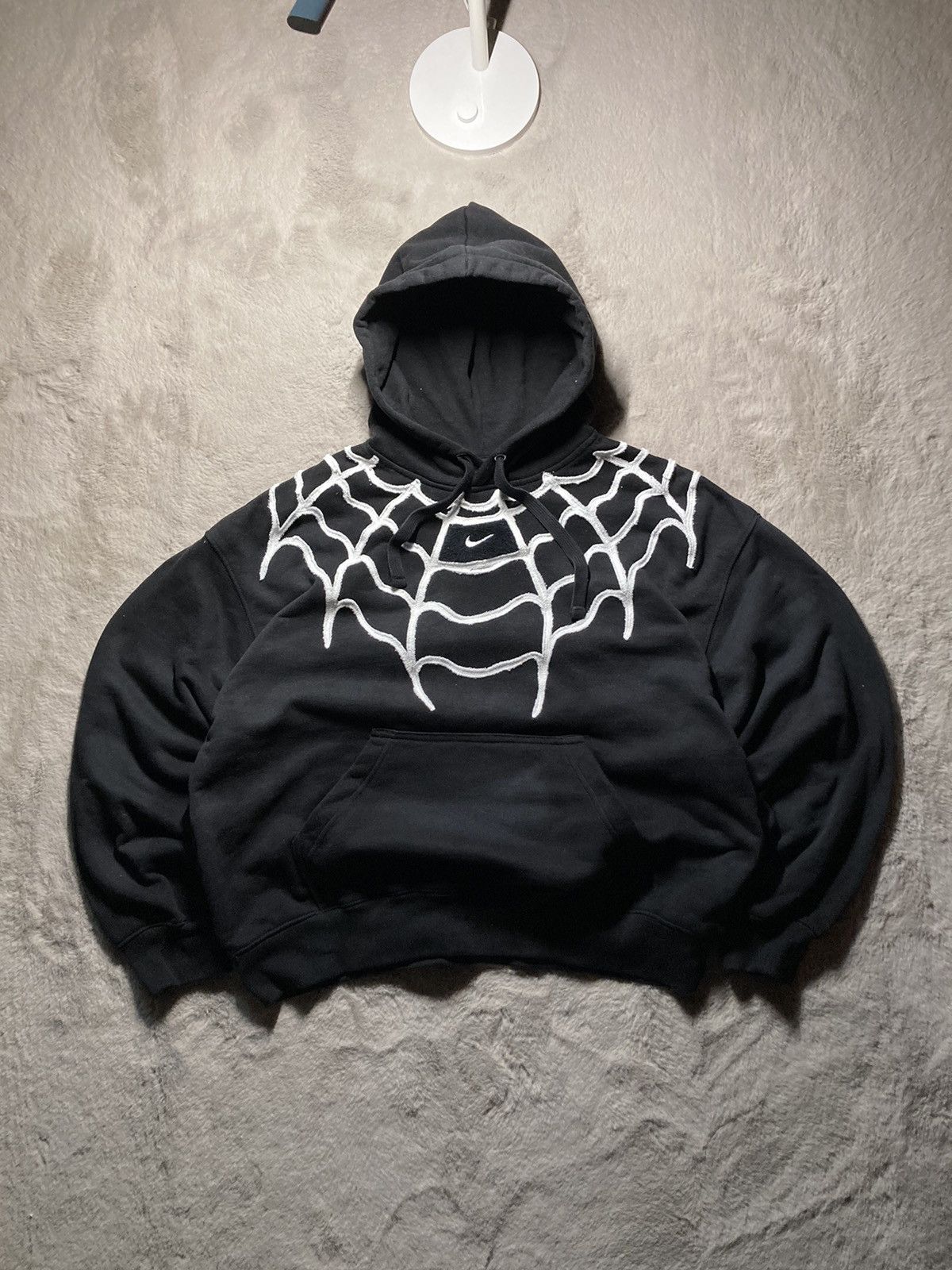 Nike × Vintage ⛩️Nike hoodie custom vintage y2k center logo spider web rare Size US L / EU 52-54 / 3 - 2 Thumbnail