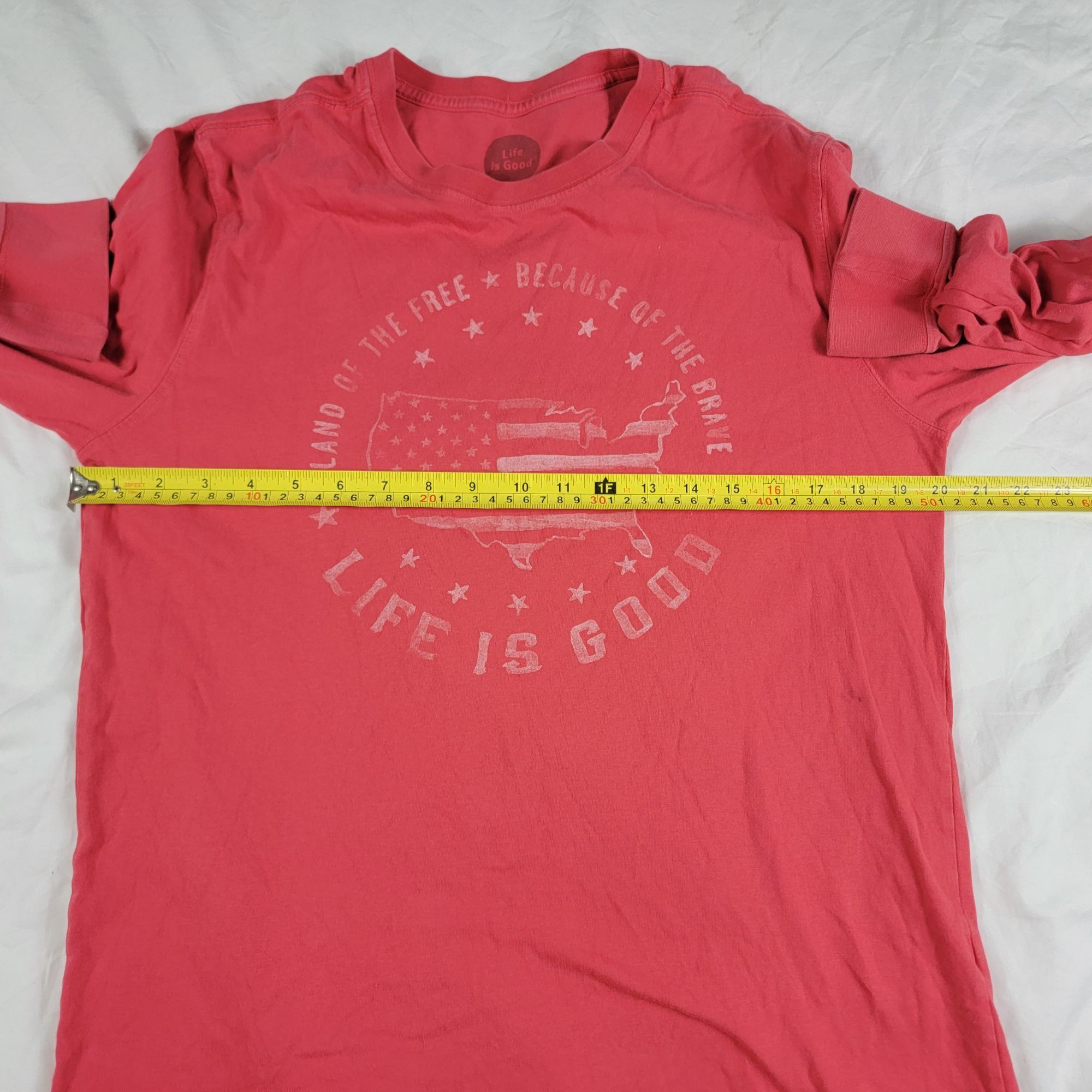 Life is Good Life Is Good Mens Small Red Shirt Land Of The Free Because O Size US S / EU 44-46 / 1 - 6 Thumbnail