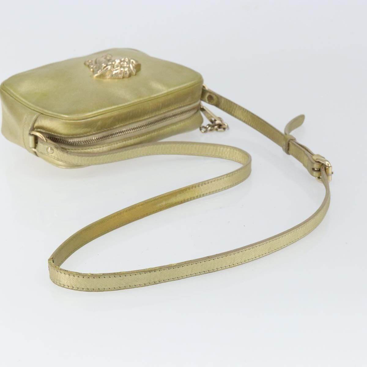 Versace Versace Leather Medusa Shoulder Bag Gold Size ONE SIZE - 7 Thumbnail