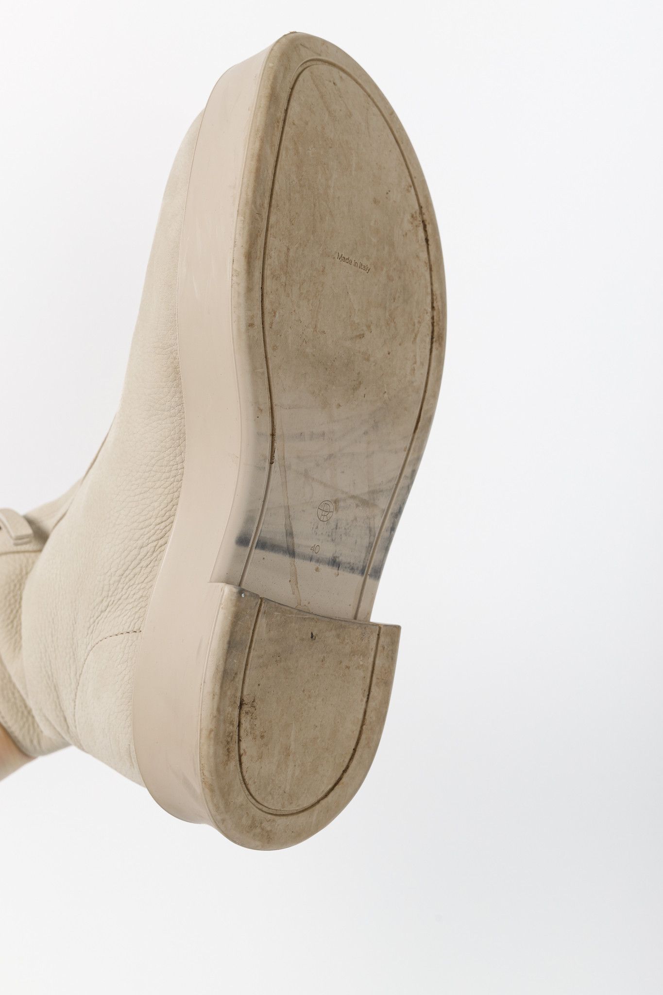 The Row The Row Beige Leather Platform Zipped Boot Size US 9.5 / IT 39.5 - 5 Thumbnail