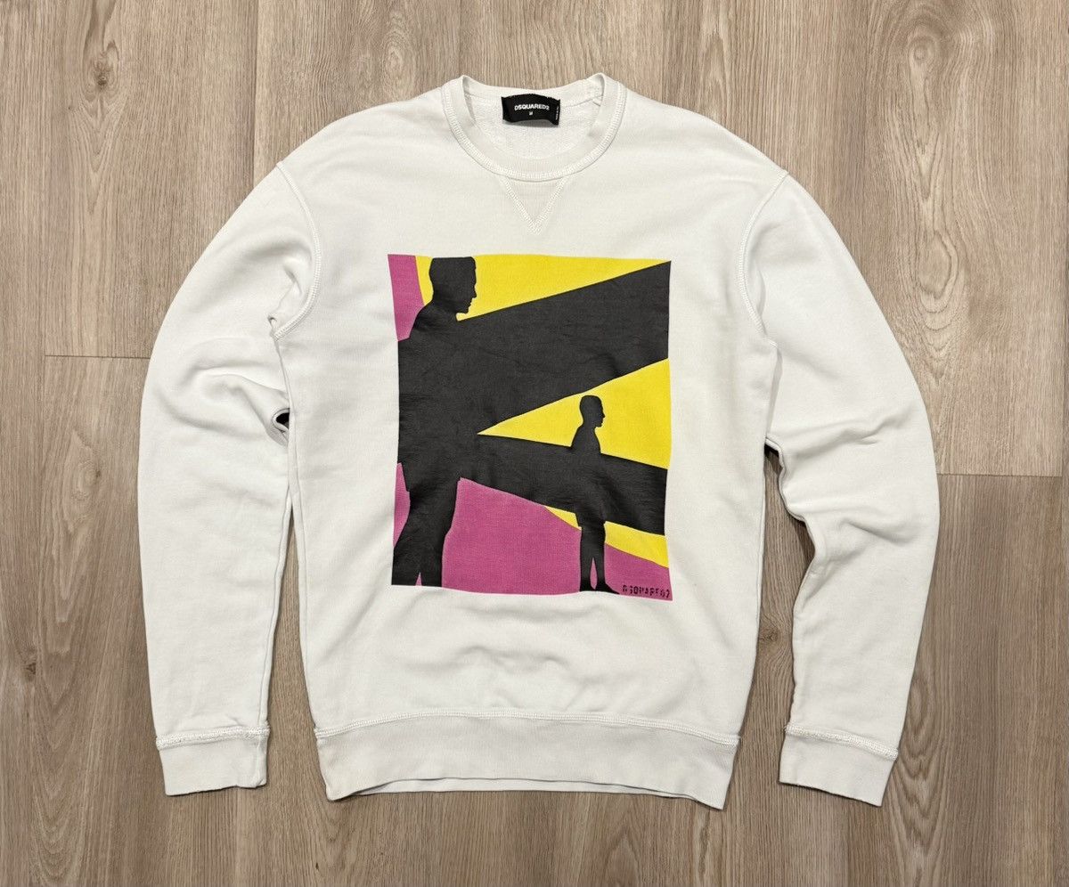 Dsquared2 Dsquared2 White Big Logo Sweatshirt Size US M / EU 48-50 / 2 - 1 Thumbnail