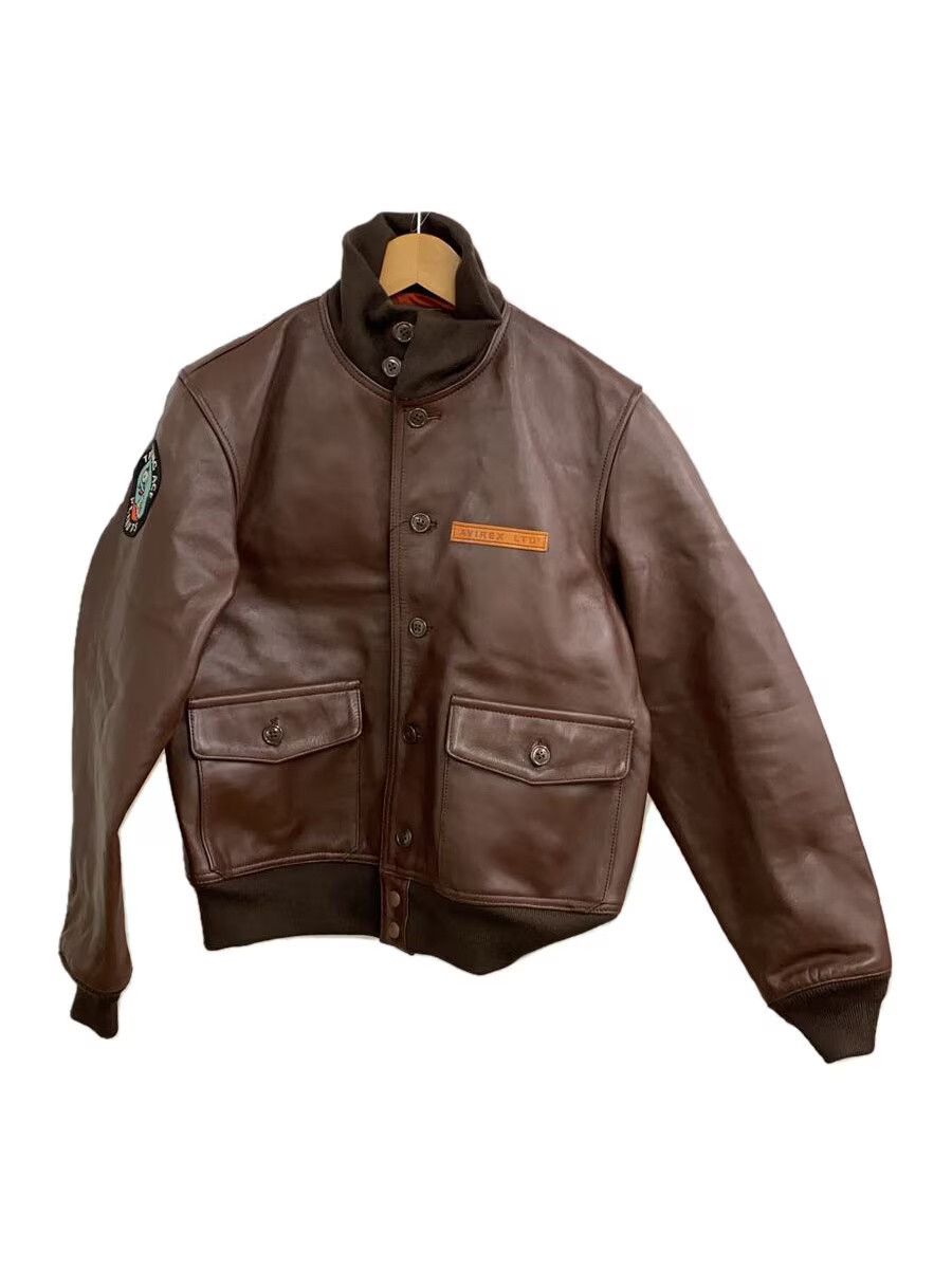 Avirex Avirex Plain Horse Leather Flight Jacket Brown Size US M / EU 48-50 / 2 - 1 Thumbnail