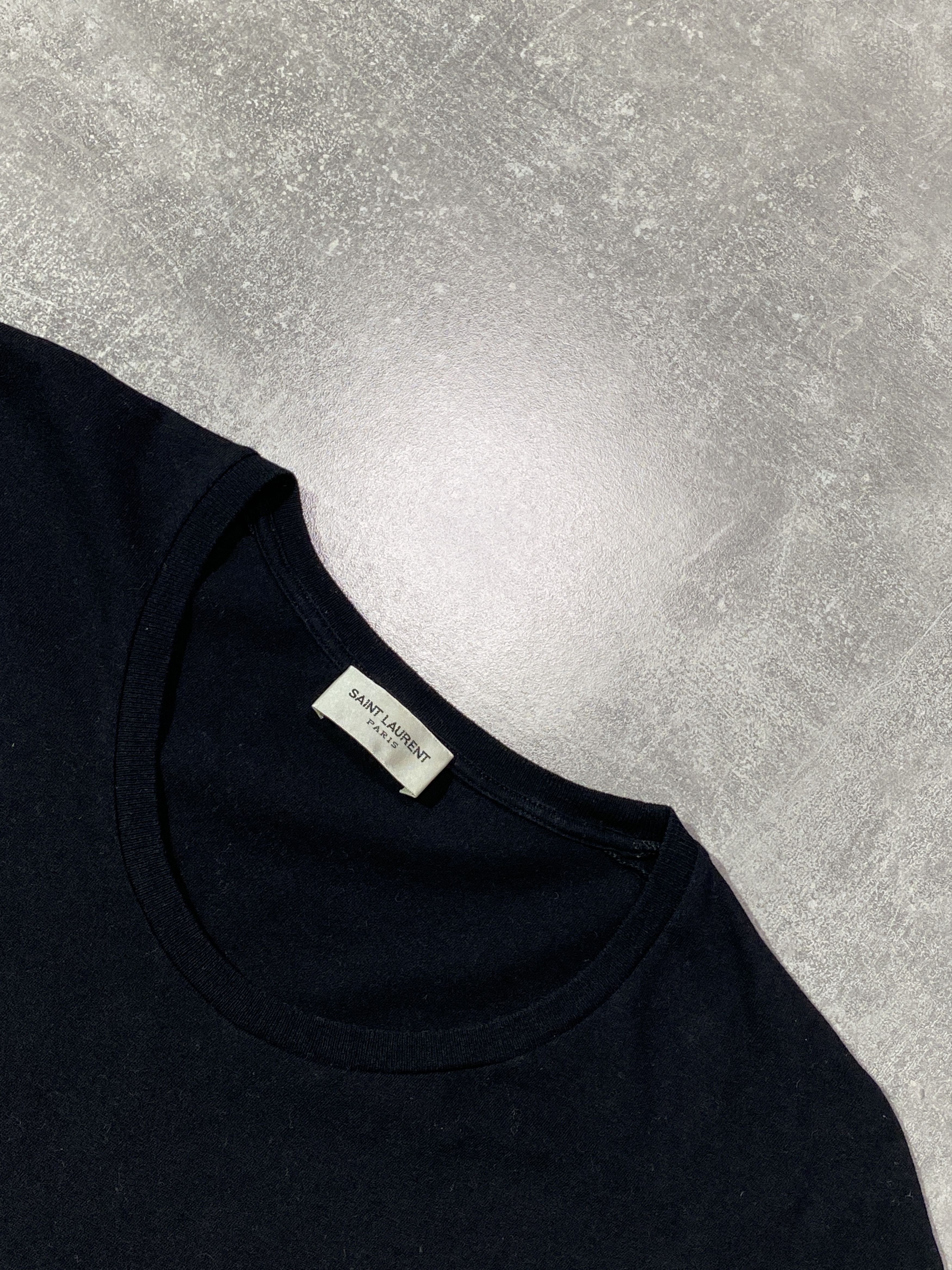 Saint Laurent Paris Saint Laurent Paris Lace Black T-Shirt Size S / US 4 / IT 40 - 2 Thumbnail