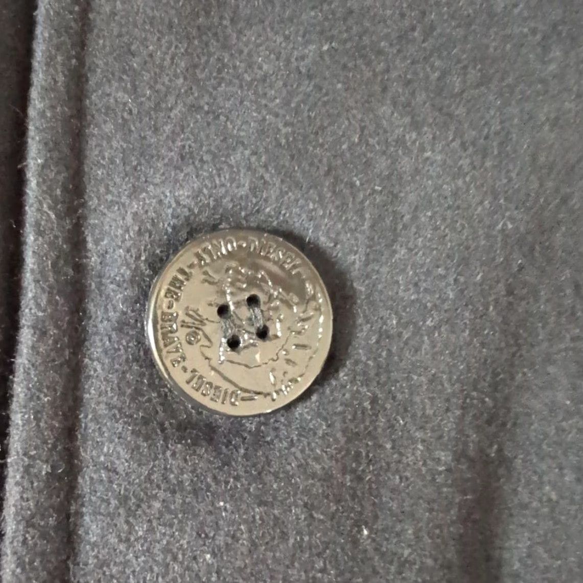 Diesel Diesel Coat Navy Leather Trim M Used Japan Women Wool Blend Casual Coat Size US M / EU 48-50 / 2 - 4 Thumbnail