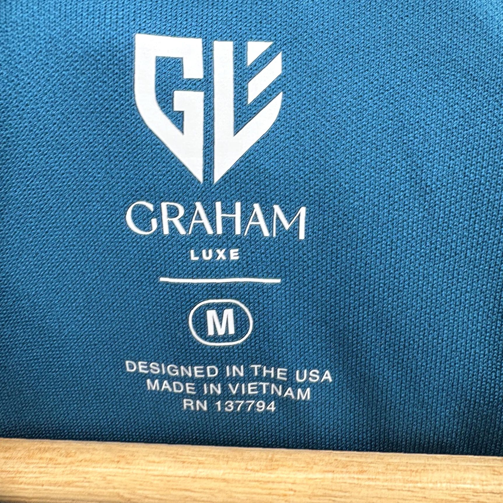 Vintage Graham Luxe Hoodie Mens Medium Blue Pullover Golf All Seasons Size US M / EU 48-50 / 2 - 4 Thumbnail