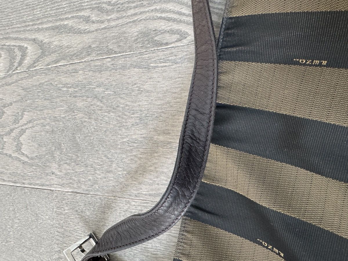 Fendi FENDI Vintage Leather Canvas Shoulder Bag Vertical Stripe Size ONE SIZE - 23 Thumbnail