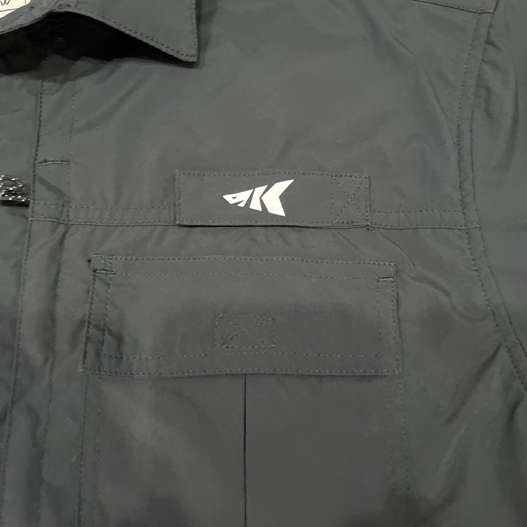 Last Kings KastKing Shirt Mens Medium Fishing Performance UPF 50 Breathable Quick Dry Short Sleeve Button-Up Collared Logo Embroidered Black Polyester Size US M / EU 48-50 / 2 - 2 Thumbnail
