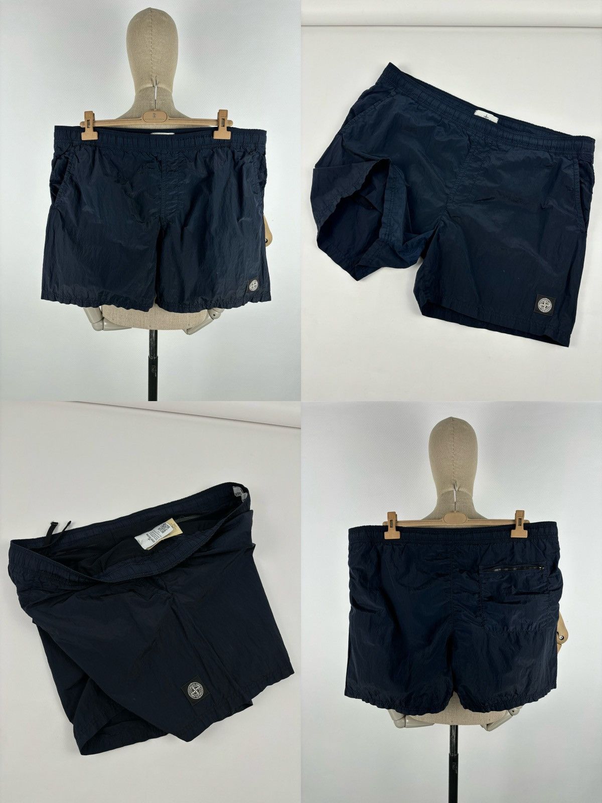 Stone Island Shadow Project SS17 Massimo Osti Nylon Metal Dark Navy Swim Trunk Lined Shorts Baggies Size US 37 - 1 Thumbnail
