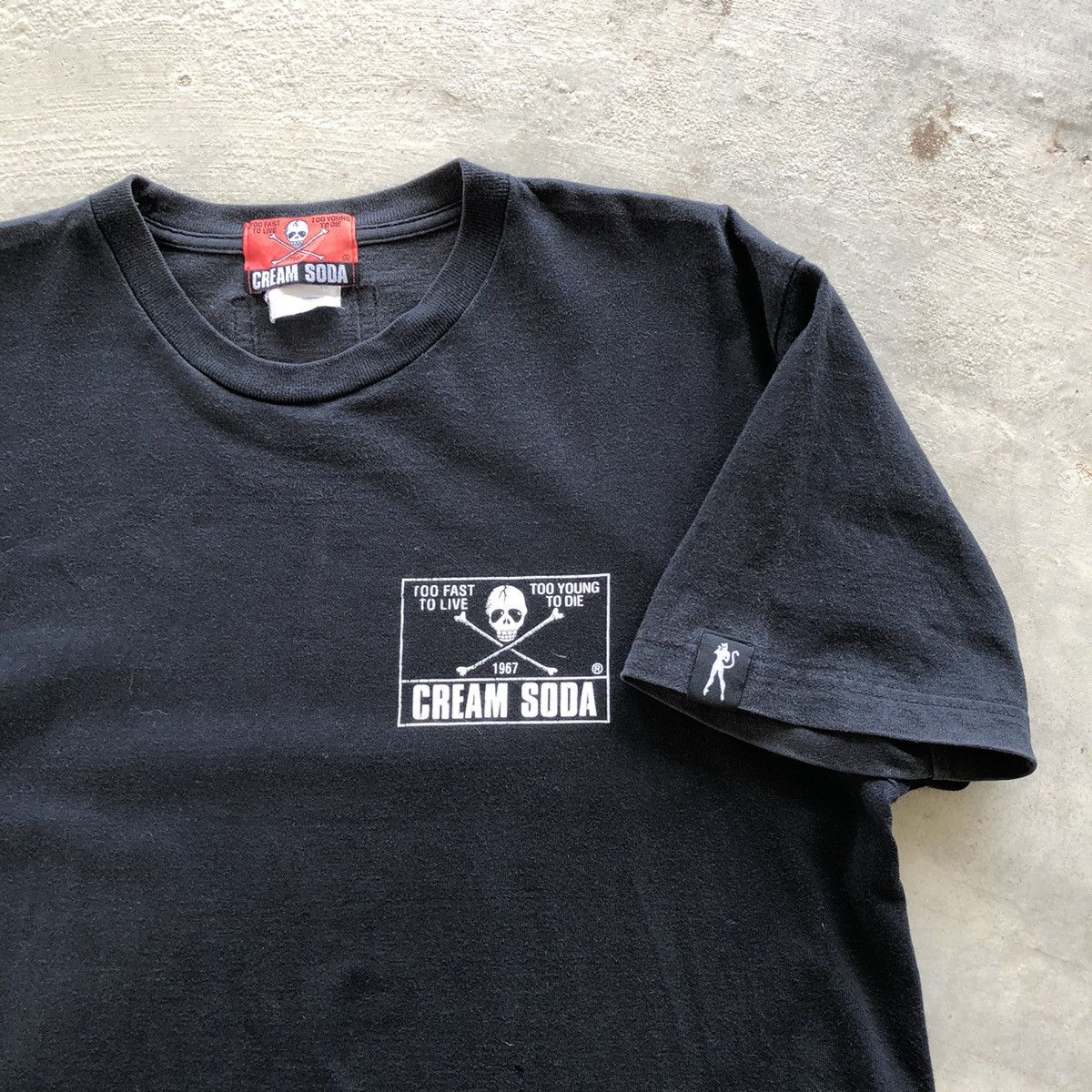 Japanese Brand × Vintage CREAM SODA Rare Gothic Spellout Design T-Shirt Size US L / EU 52-54 / 3 - 4 Thumbnail