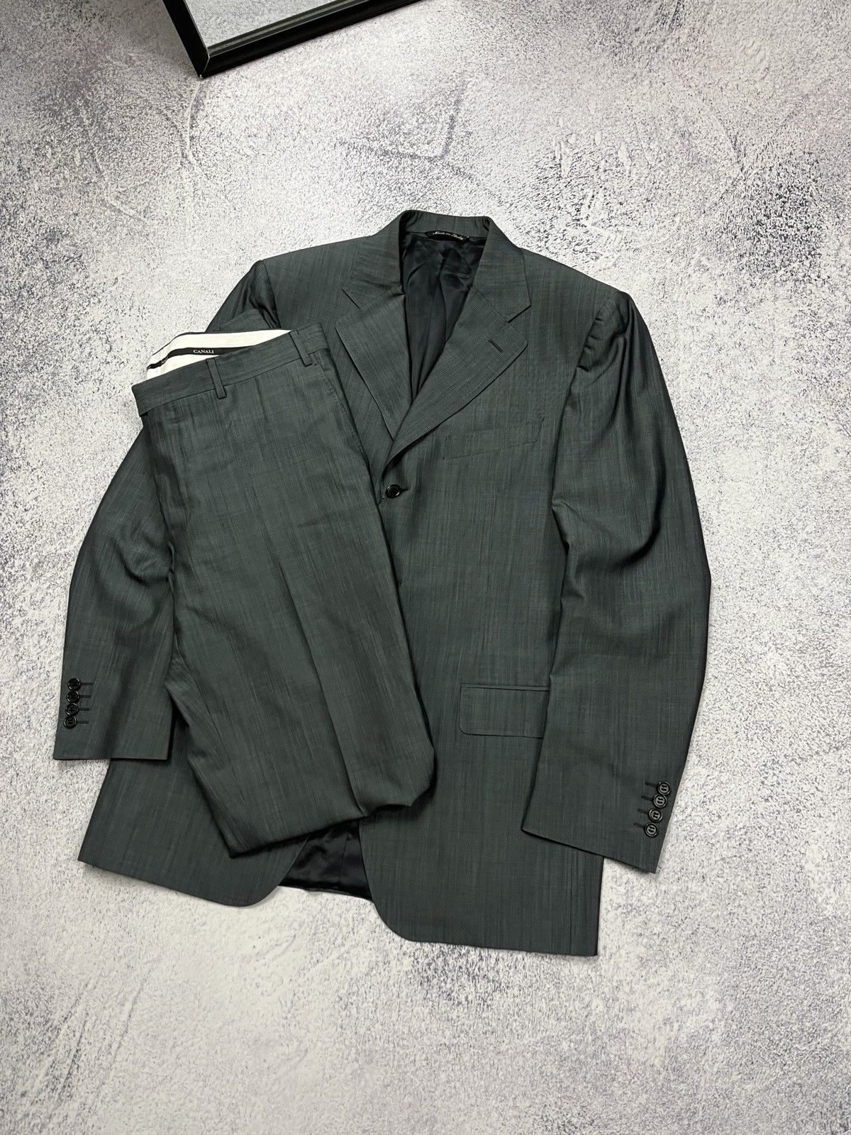 Canali Vintage Canali Wool Silk Suit Blazer Jacket And Pants Size 50R - 3 Thumbnail