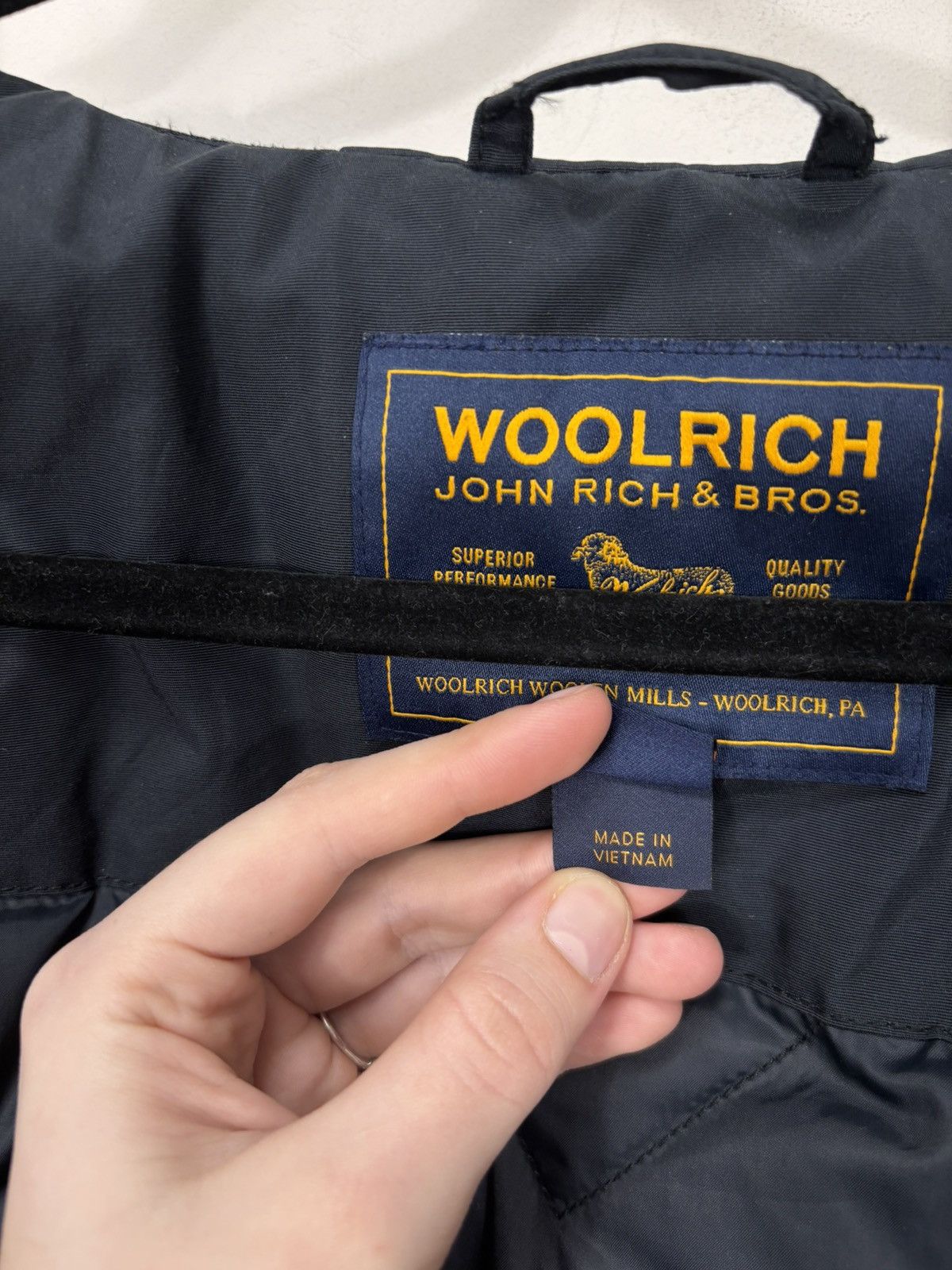 Woolrich Woolen Mills Woolrich Women’s Arctic Parka In Ramar Cloth Navy Blue Coat Size XS / US 0-2 / IT 36-38 - 15 Thumbnail