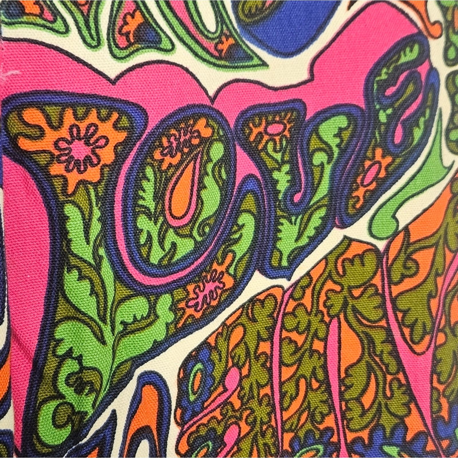 Jantzen × Vintage Amazing Psychedelic VTG 1960s Jantzen LOVE ME Cropped Pants Size 31" - 4 Thumbnail