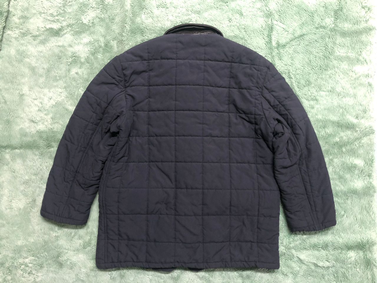 Vintage Vintage Ital Style Quilted Down Coat Jacket Leather Collar Size US XL / EU 56 / 4 - 2 Thumbnail