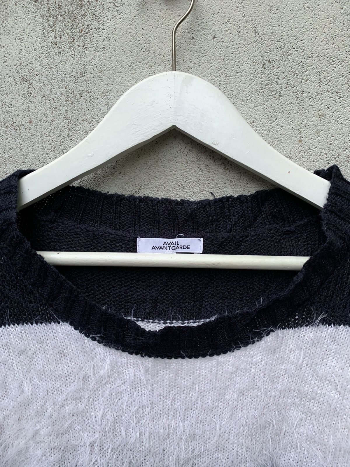 Hysteric Glamour × Japanese Brand 🔥BINDINGOFFER🔥 Japanese Avail Avant Garde Mohair Stripe Knit Size US XL / EU 56 / 4 - 4 Thumbnail