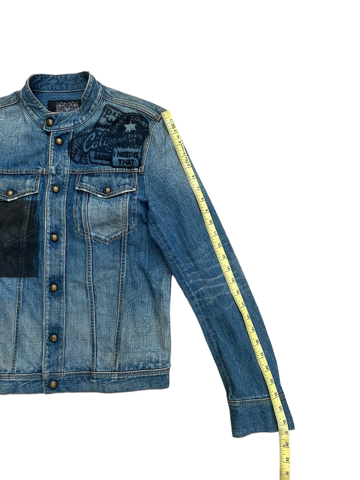 Japanese Brand Velvet Blue Japan Panter Denim Cafe Racer Jacket Size US M / EU 48-50 / 2 - 4 Thumbnail