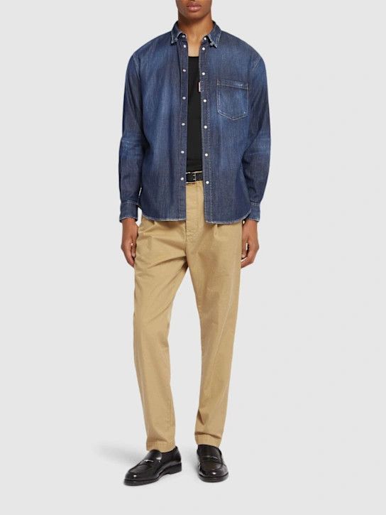 Dsquared2 o1lsvrm0425 Dark Wash Tab Shirt in Navy Size US M / EU 48-50 / 2 - 5 Thumbnail