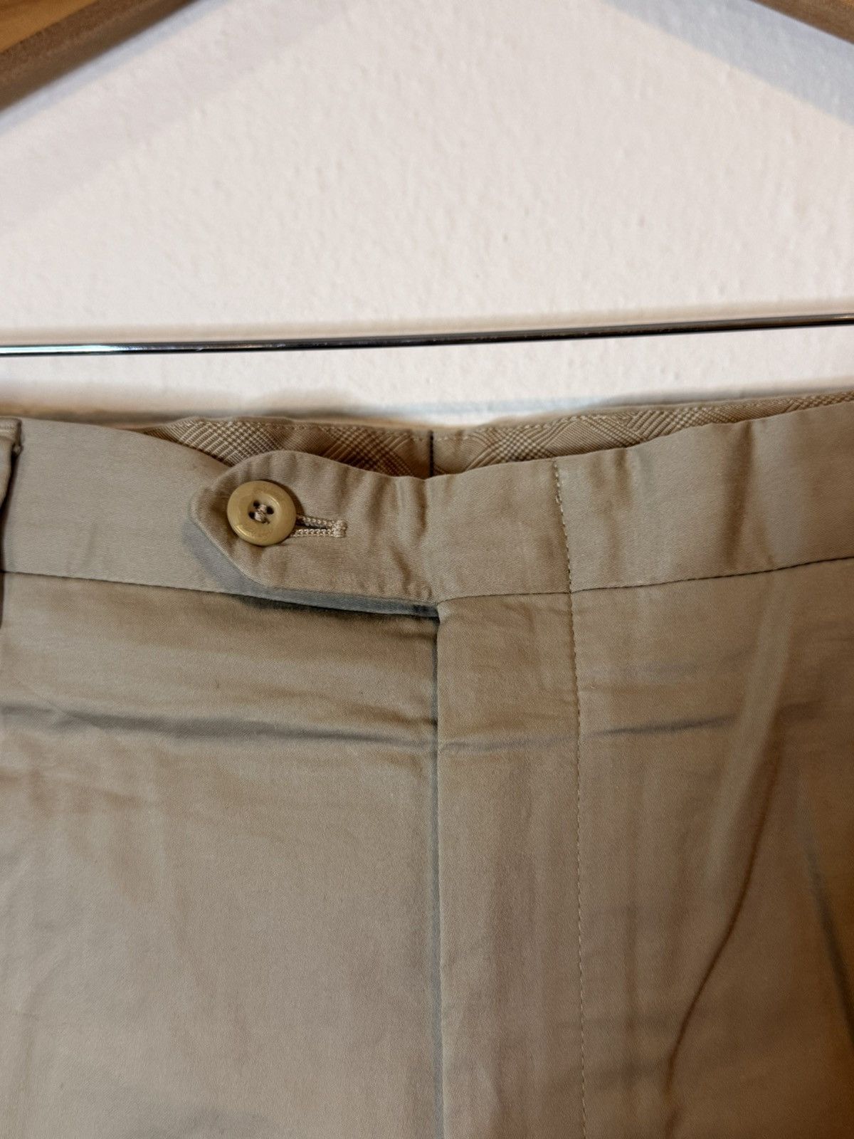 Brioni Brioni "Cortina" Luxury Dress Pants - Beige/Tan Plaid Size US 34 / EU 50 - 4 Thumbnail