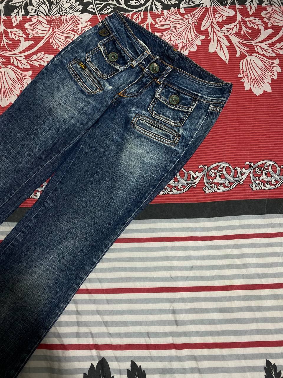 Japanese Brand Dirty Painted Patchwork Distressed Crush Faded Y2K Jeans Size US 34 / EU 50 - 15 Thumbnail