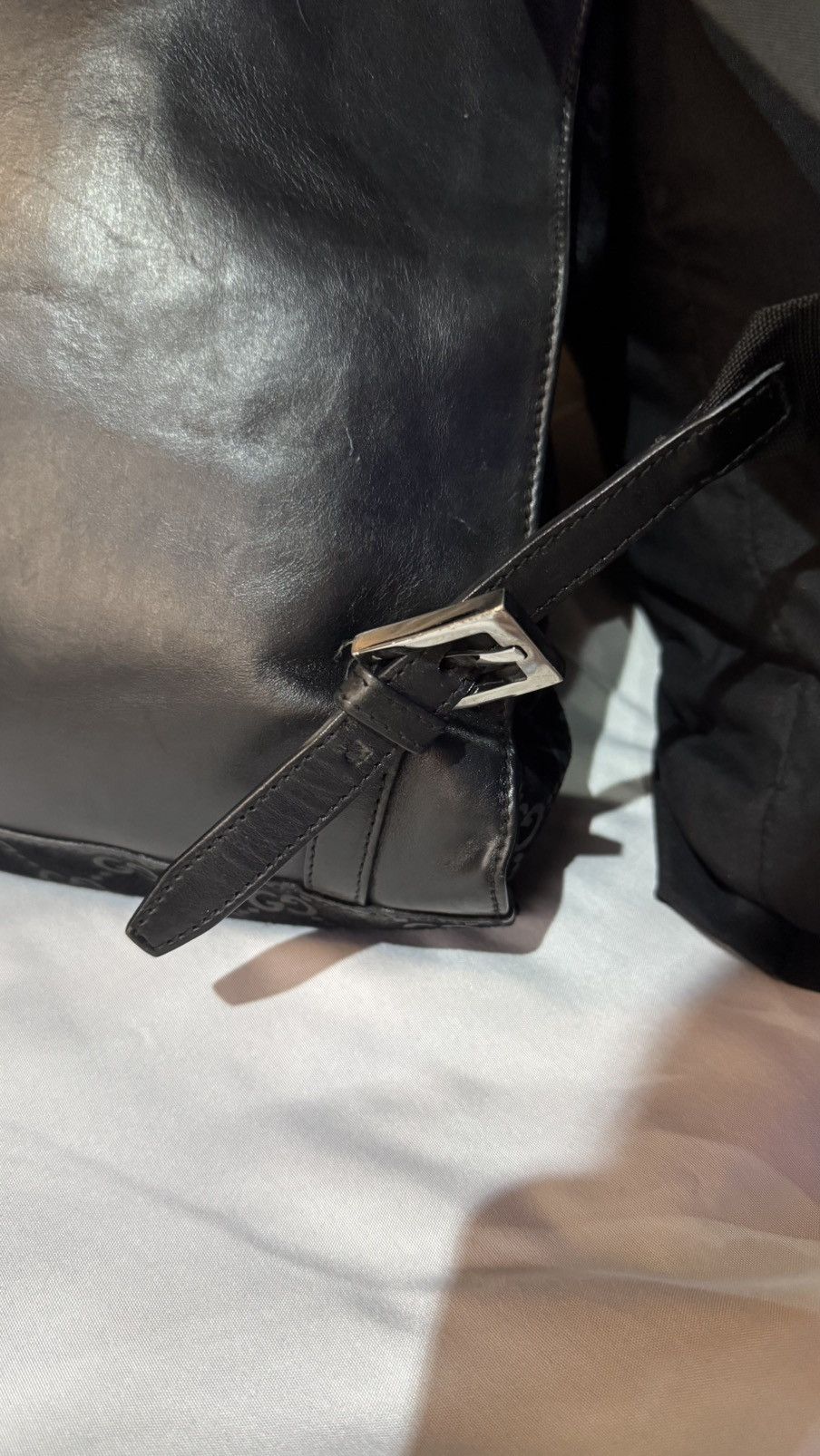 Gucci GUCCI Jackie / Backpack / Suede / Black / GG pattern Size ONE SIZE - 9 Thumbnail