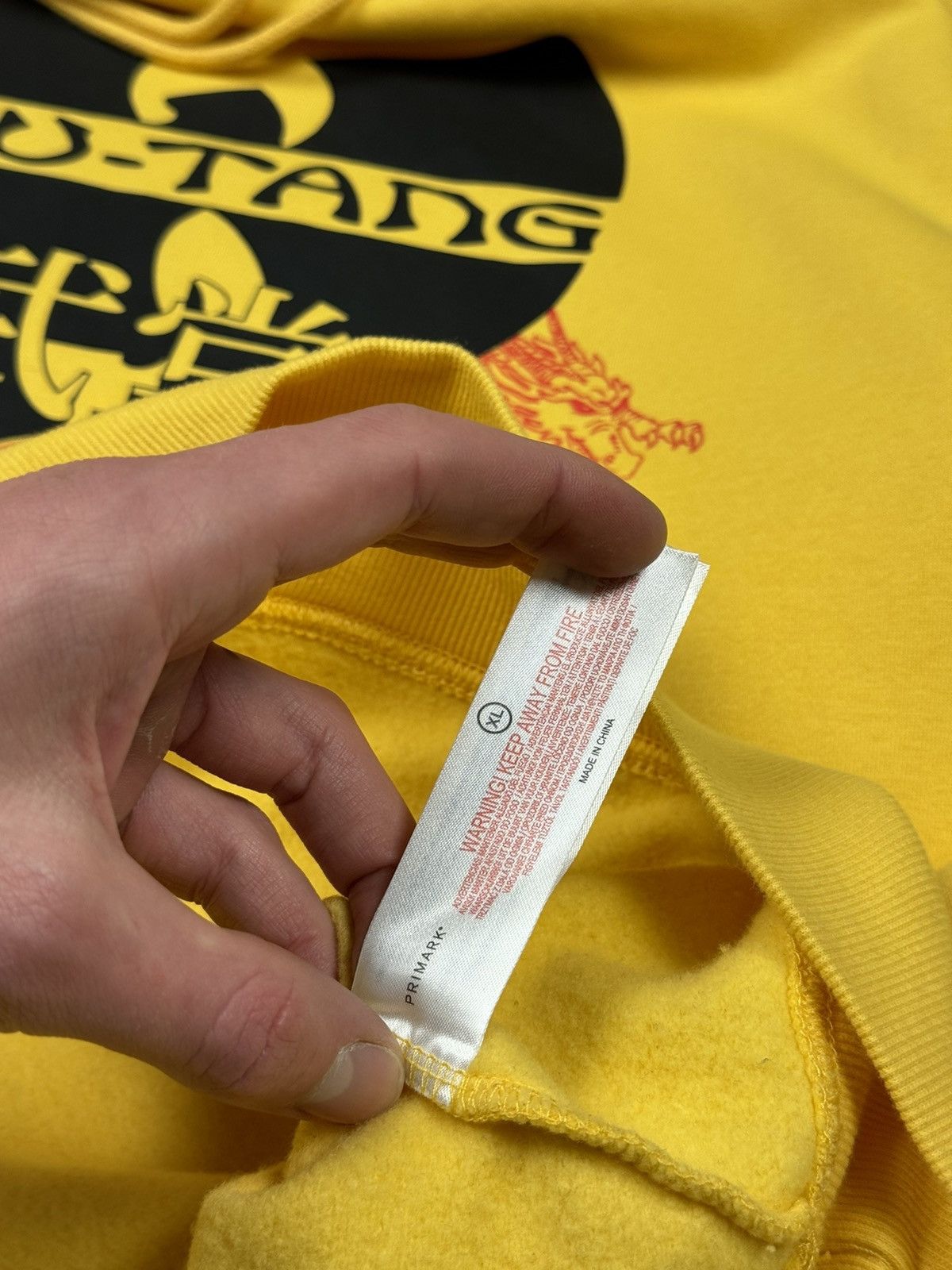 Wu-Tang Clan Wu Tang Wuwear Yellow Hoodie Big Logo Size XL Size US XL / EU 56 / 4 - 11 Thumbnail