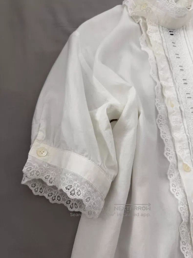 Comme des Garcons Comme des Garcons Lace pleated blouse Size S / US 4 / IT 40 - 6 Thumbnail