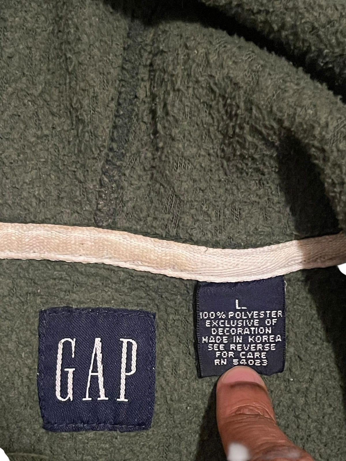 Gap Gap Vintage 90s Green Fleece Teddy Men Pullover Hoodie Sz L Size US L / EU 52-54 / 3 - 4 Thumbnail