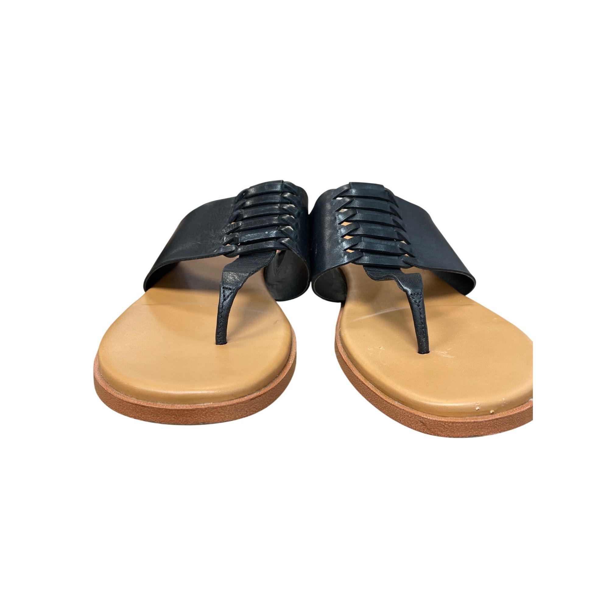 Cole Haan Cole Haan wms black peep thong slip on sandals sz 8.5B SKU 9 Size US 8.5 / IT 38.5 - 10 Thumbnail