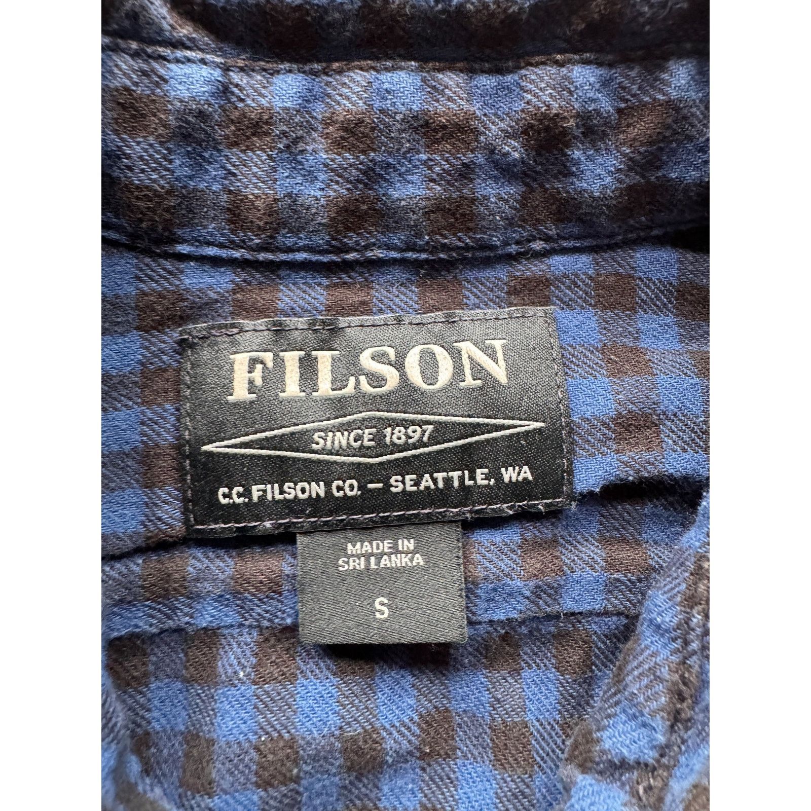 Filson Filson Blue Black Cotton Flannel Shirt SZ S Size US S / EU 44-46 / 1 - 5 Thumbnail