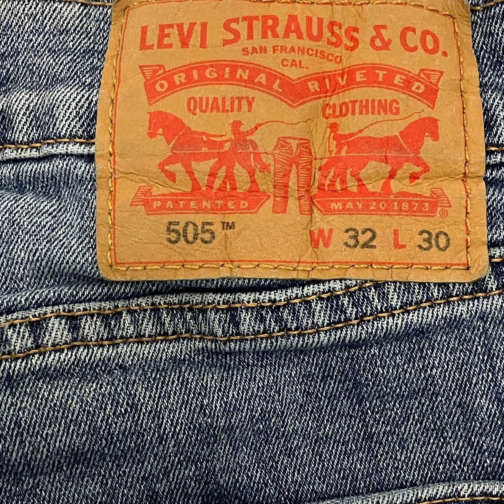 Levi's VINTAGE Levi's 505 Jeans Mens 32W 29L Blue Regular Straight Leg Stretch Denim Red Tab 90s Size US 32 / EU 48 - 7 Thumbnail