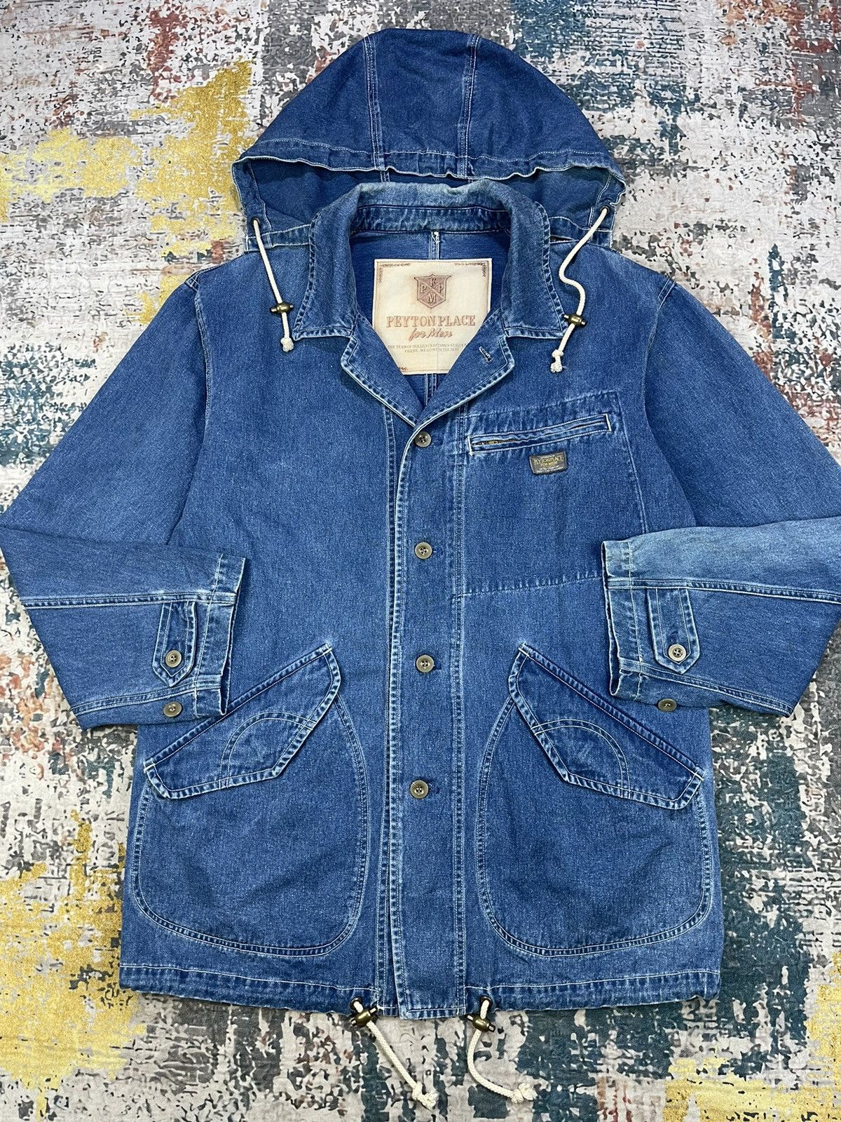 PPFM Vtg PPFM Peyton Place For Men Denim Chore Jacket Size US M / EU 48-50 / 2 - 4 Thumbnail