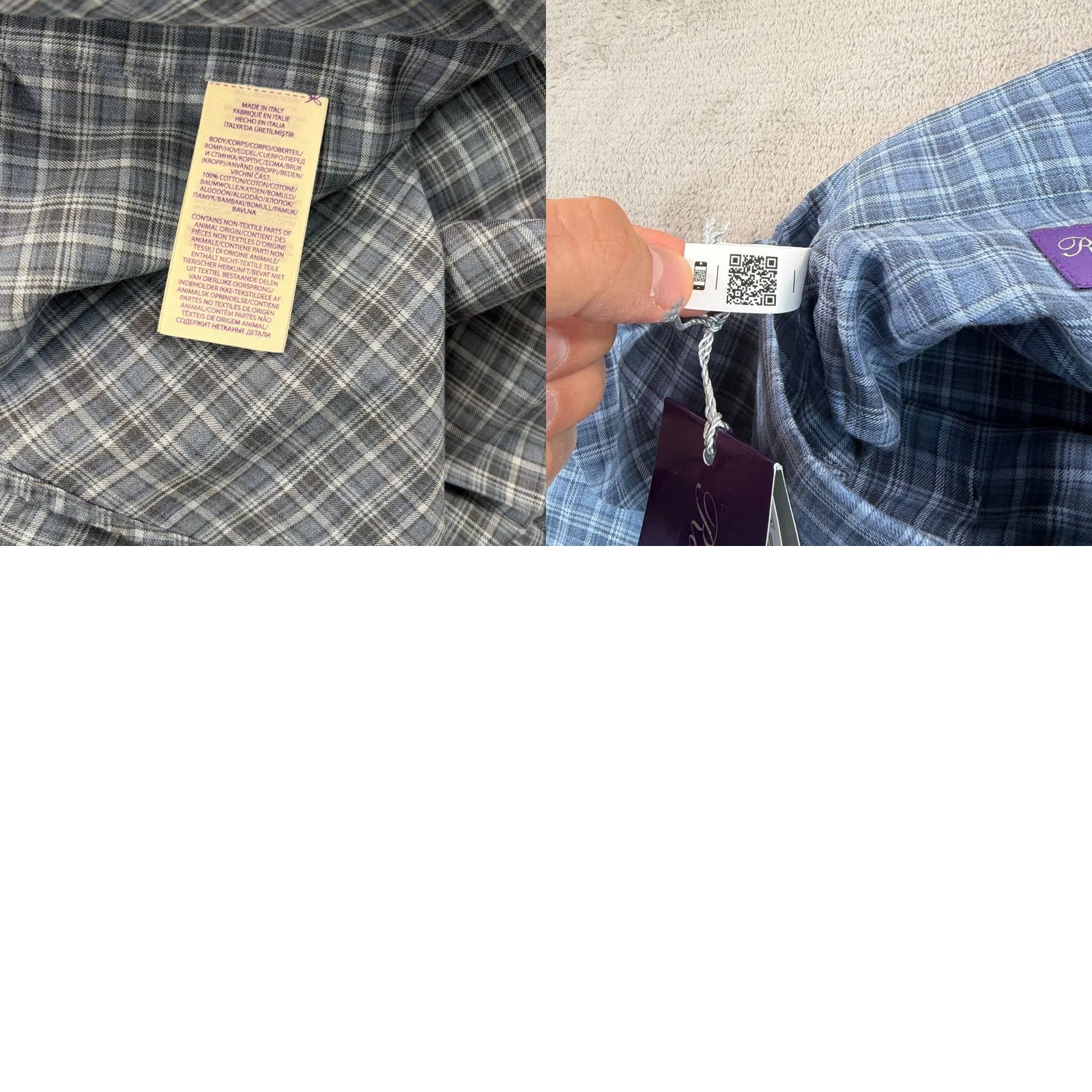 Ralph Lauren Purple Label Ralph Lauren Purple Label Shirt Men 2XL Blue Plaid Button-Up Collared NWT Made in Italy Size US XXL / EU 58 / 5 - 9 Thumbnail