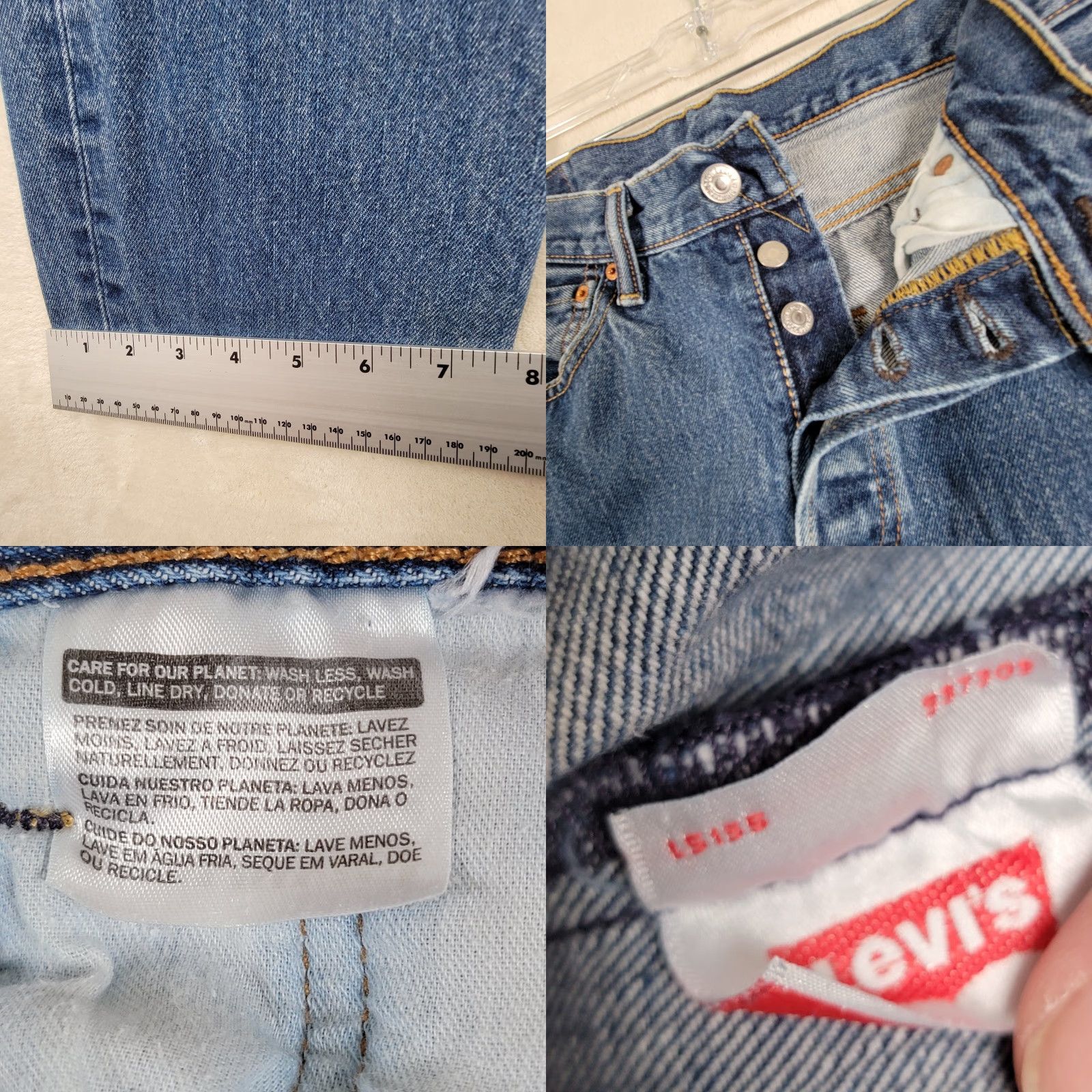 Levi's VINTAGE Levi's 505 Jeans Men 32x32 Blue Regular Fit Straight Cotton Denim Pants Size US 32 / EU 48 - 9 Thumbnail