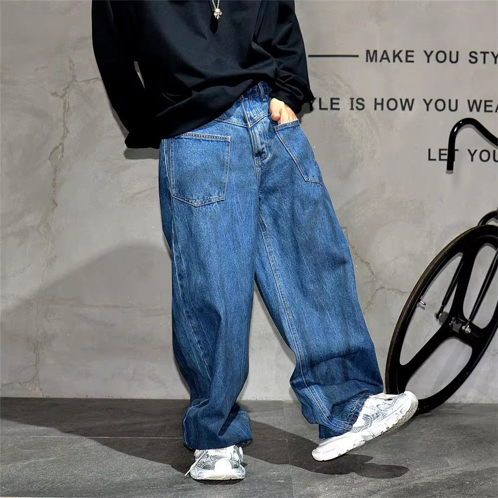 Designer × Jean Streetwear Designer Baggy Dirty Hip Hop Jeans Size US 28 / EU 44 - 4 Thumbnail