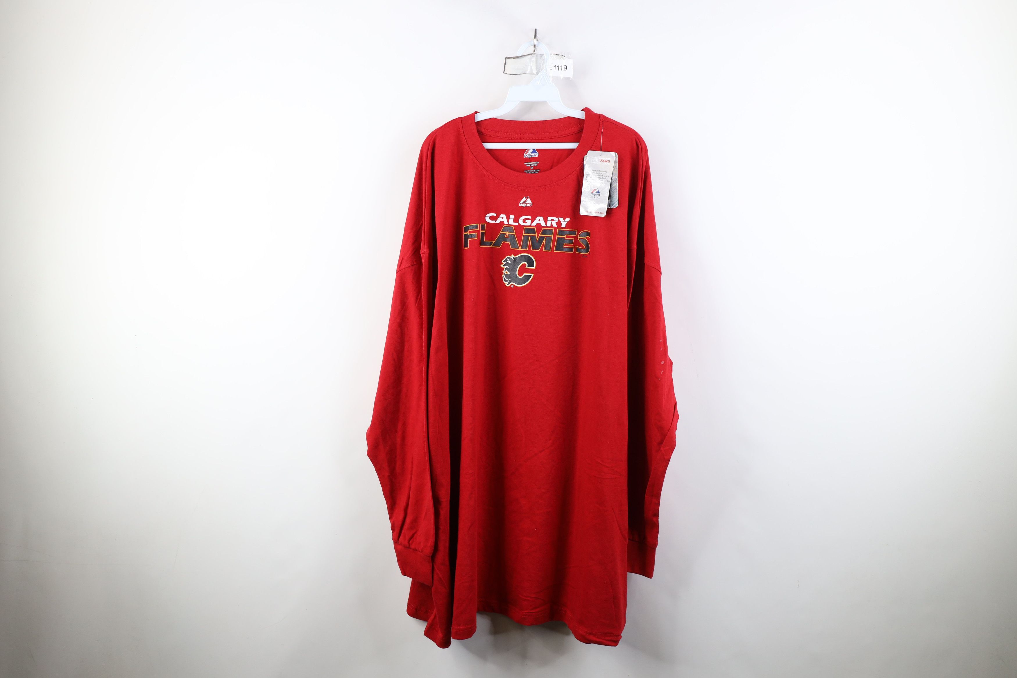 Majestic Deadstock Vintage Y2K Majestic Hockey Long Sleeve T-Shirt Size US XXL / EU 58 / 5 - 1 Thumbnail