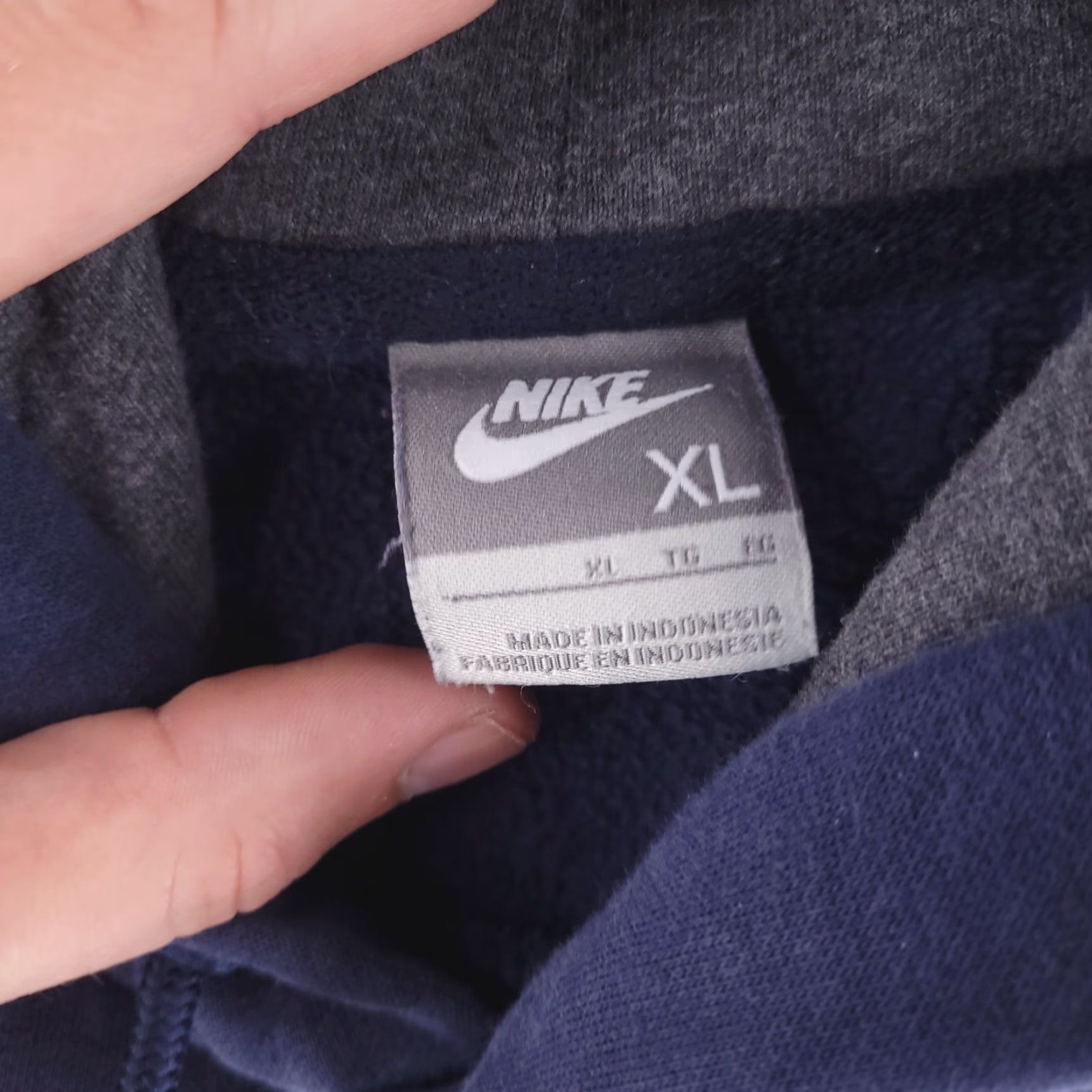 Nike Nike Hoodie Mens XL Blue Pullover Logo Sweatshirt Size US XL / EU 56 / 4 - 3 Thumbnail