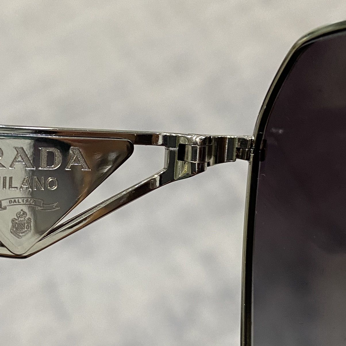 Prada PRADA 0PR 57YS 1BC5D1 Grey Gradient Silver Size ONE SIZE - 9 Thumbnail
