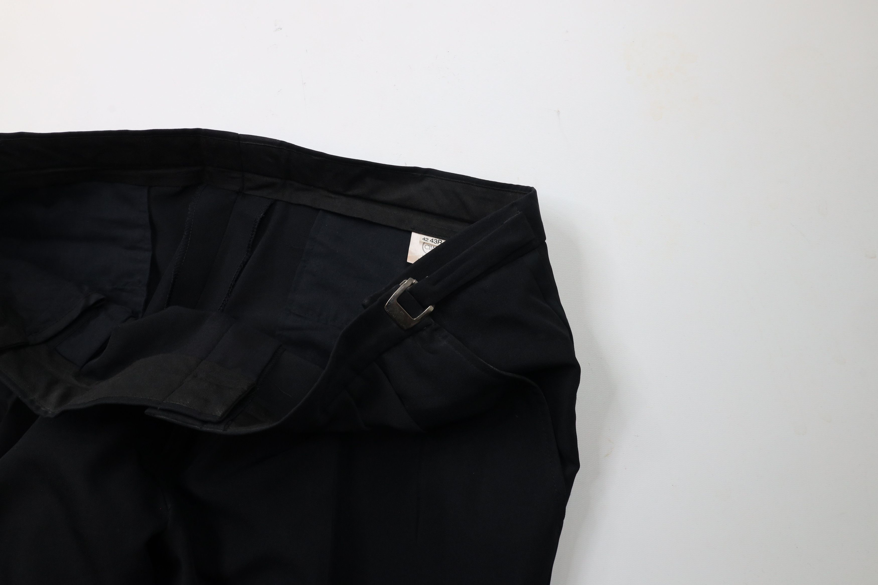 Vintage Vintage 90s Satin Striped Buckle Waist Tuxedo Pants Black Size US 44 / EU 60 - 7 Thumbnail
