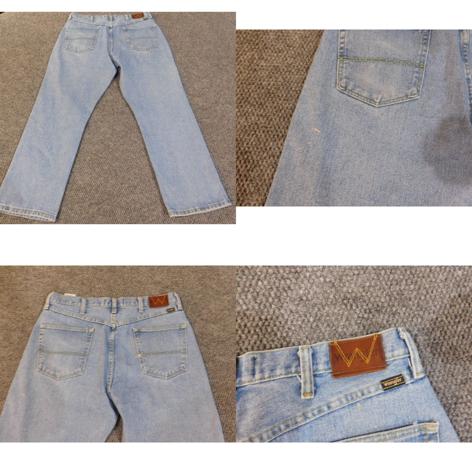 Wrangler Wrangler Jeans Mens 36x29 Blue Premium Light Wash Straight Vintage MGW20 Workwear Size US 36 / EU 52 - 8 Thumbnail