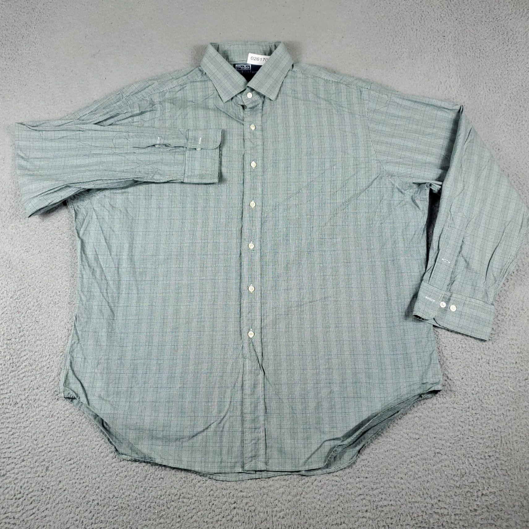 Ralph Lauren Ralph Lauren Dress Shirt Mens 18 Green Plaid Long Sleeve Button Down Regular Fit Size 48R - 2 Thumbnail